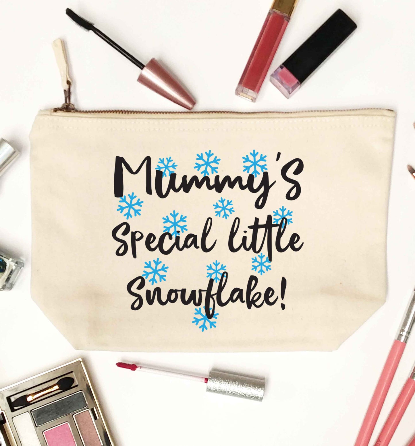Mummy's special little snowflake natural makeup bag
