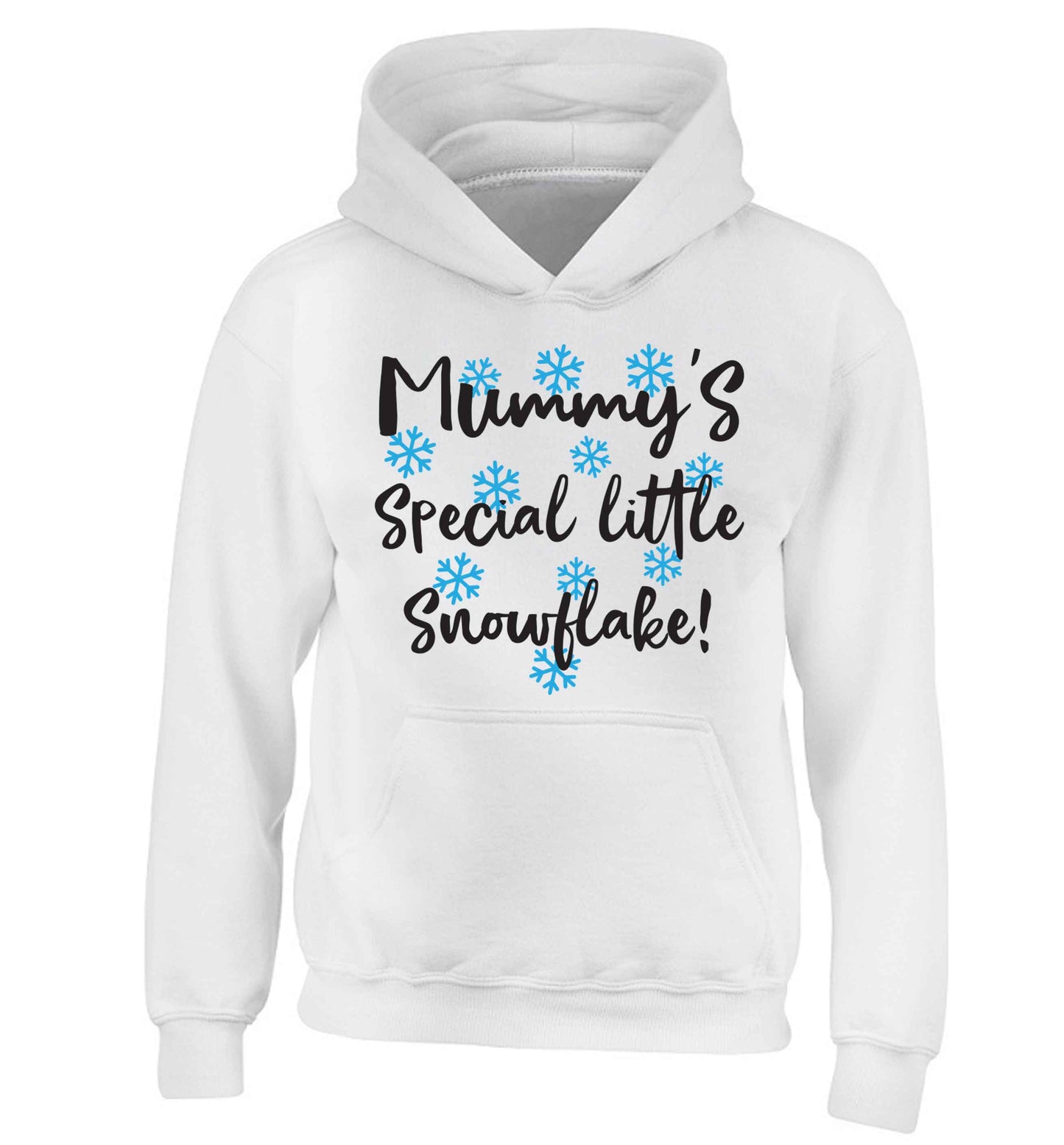 Mummy's special little snowflake children's white hoodie 12-13 Years