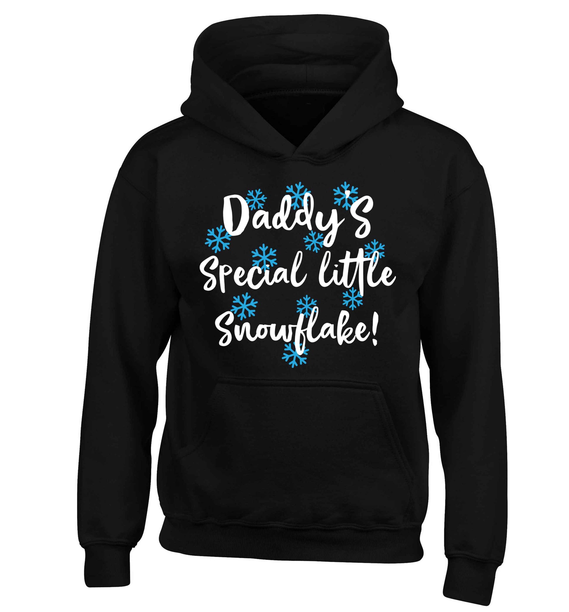 Daddy's special little snowflake children's black hoodie 12-13 Years