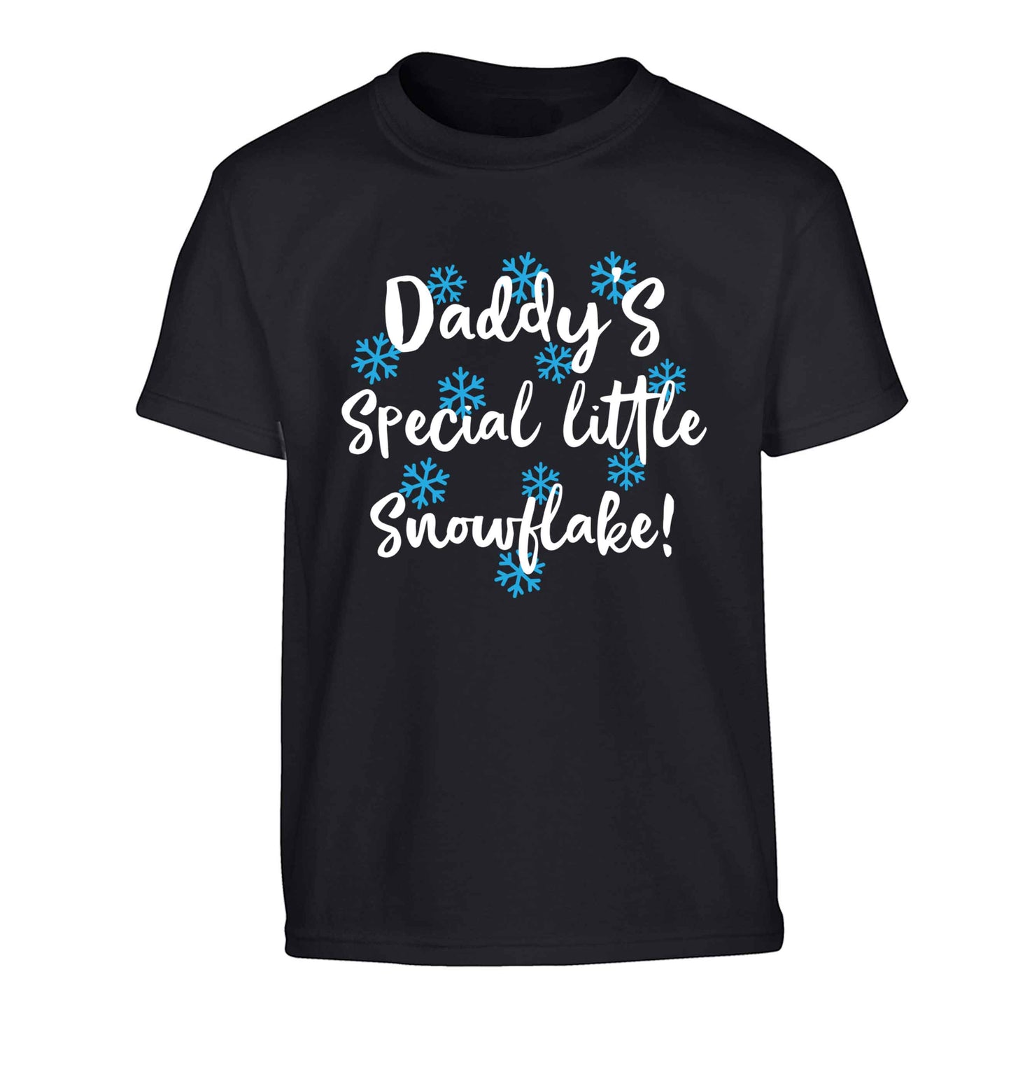 Daddy's special little snowflake Children's black Tshirt 12-13 Years