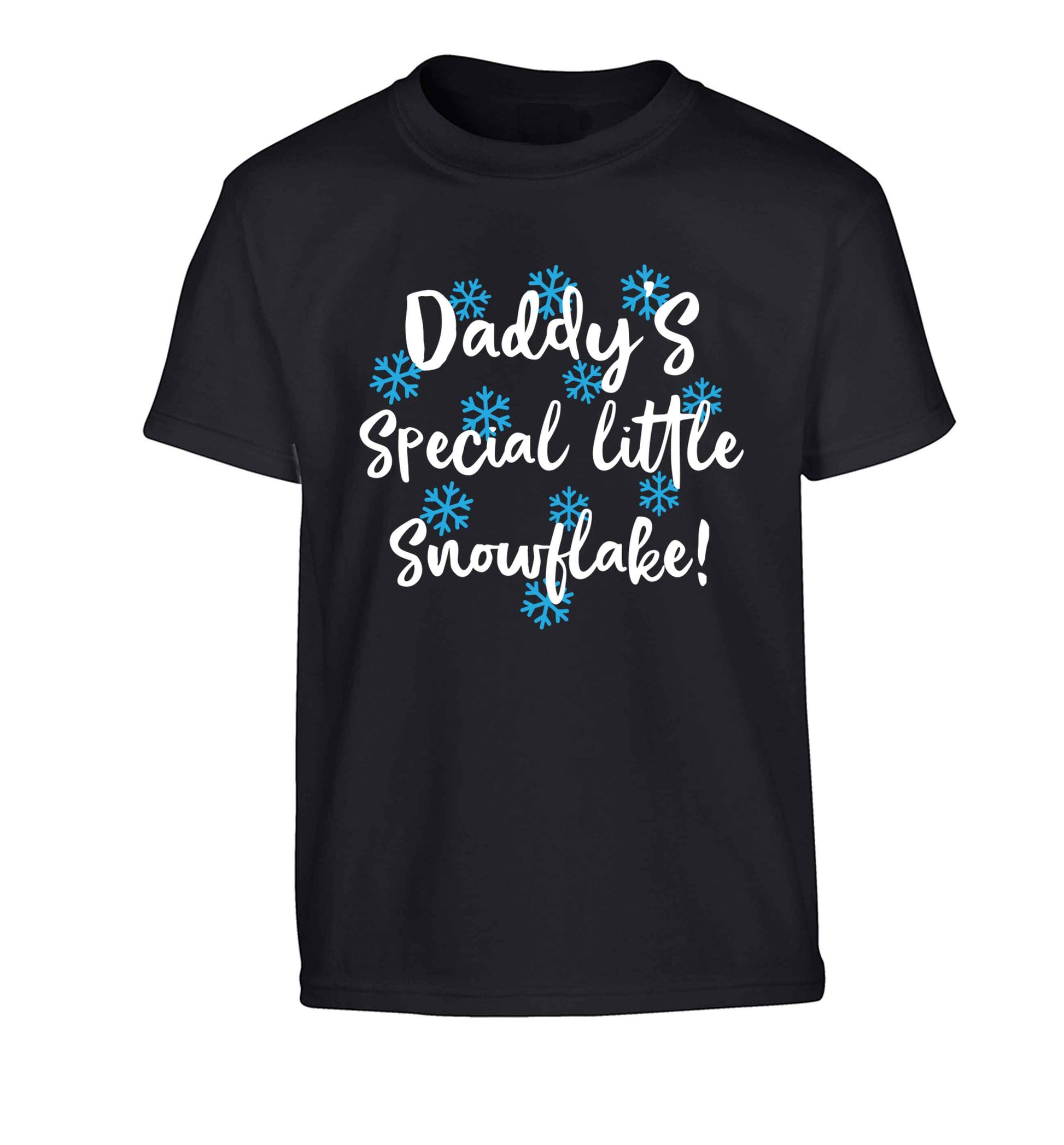 Daddy's special little snowflake Children's black Tshirt 12-13 Years