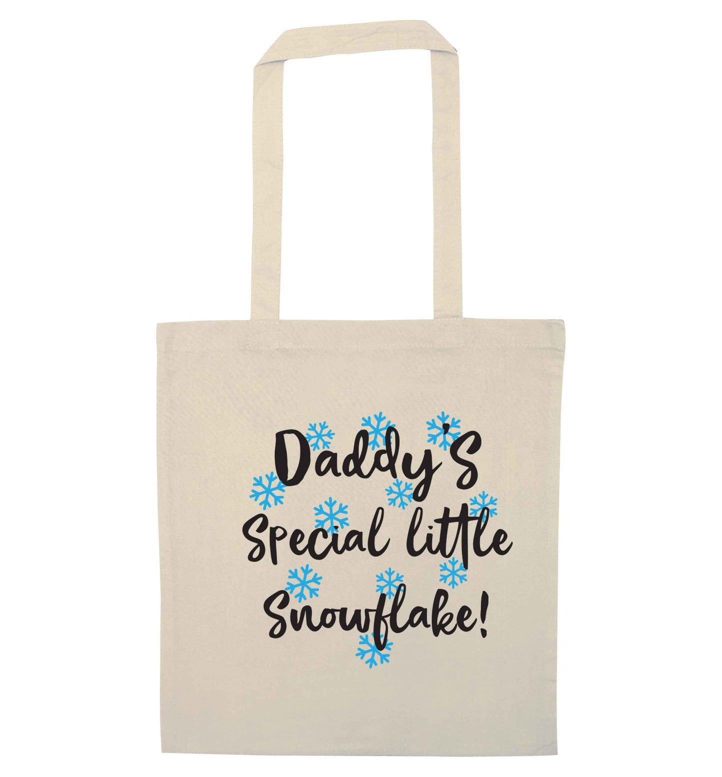 Daddy's special little snowflake natural tote bag