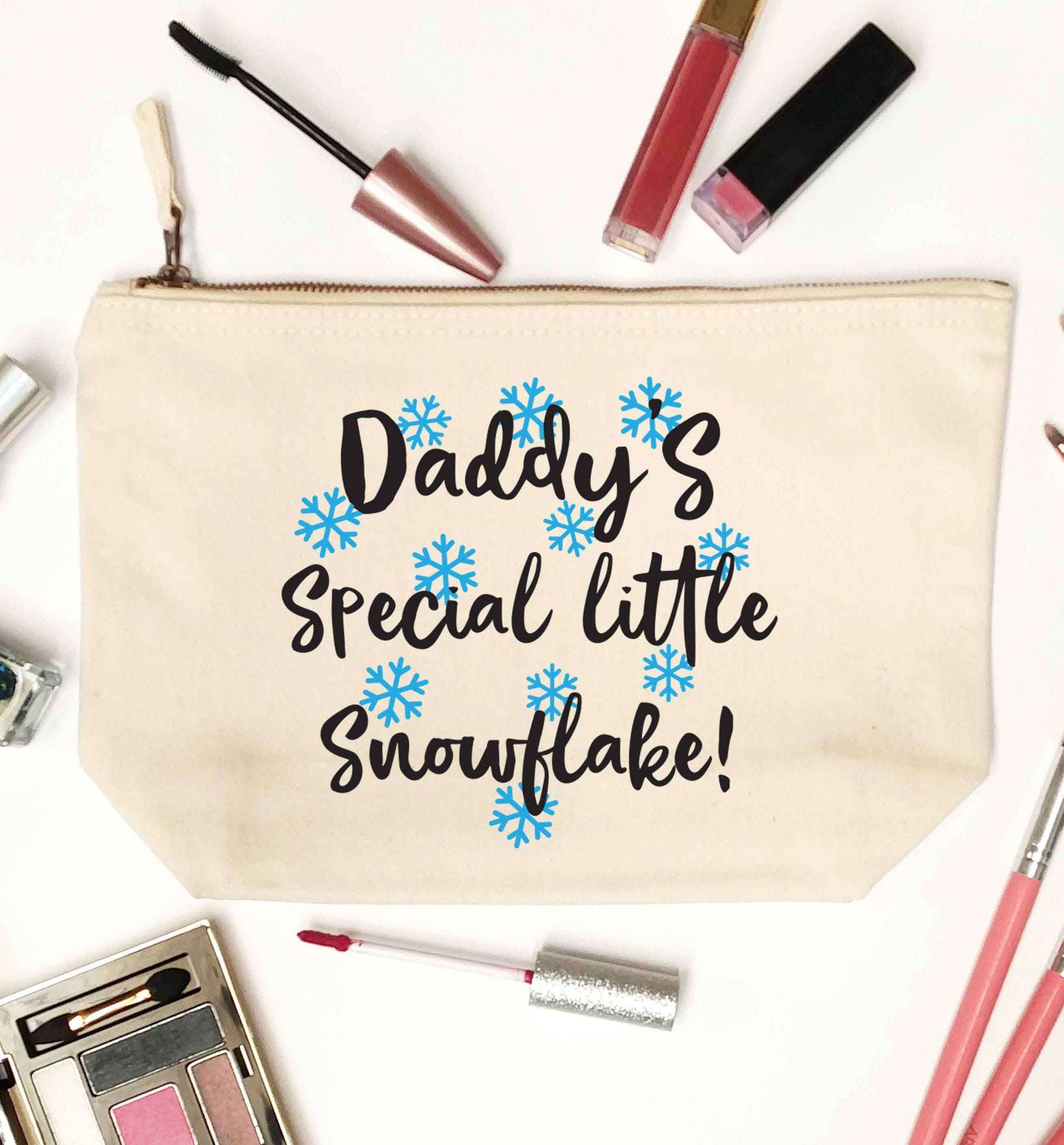 Daddy's special little snowflake natural makeup bag