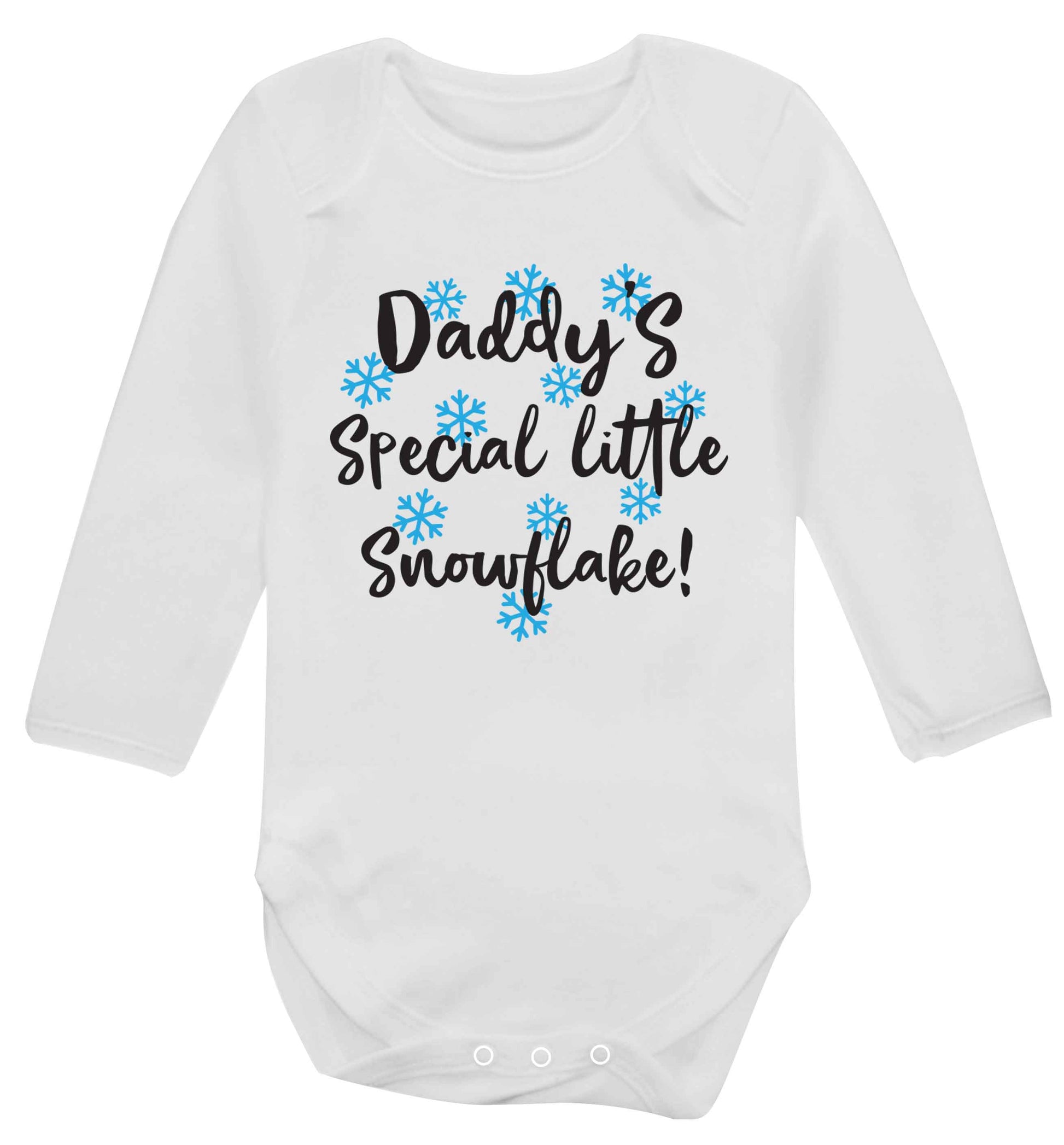 Daddy's special little snowflake Baby Vest long sleeved white 6-12 months