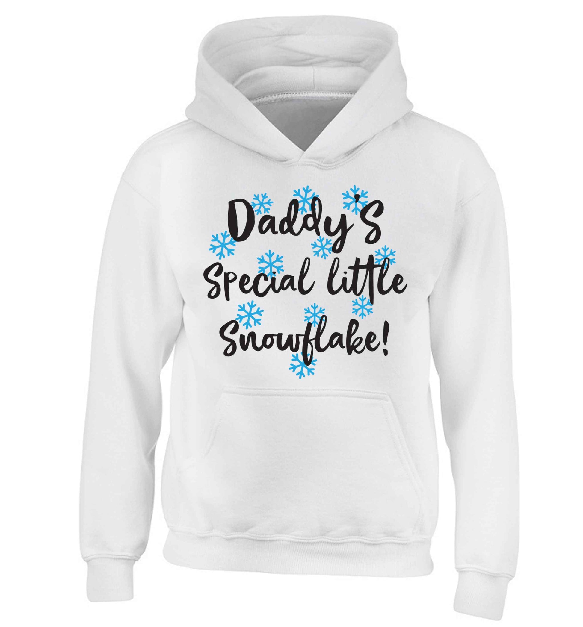 Daddy's special little snowflake children's white hoodie 12-13 Years