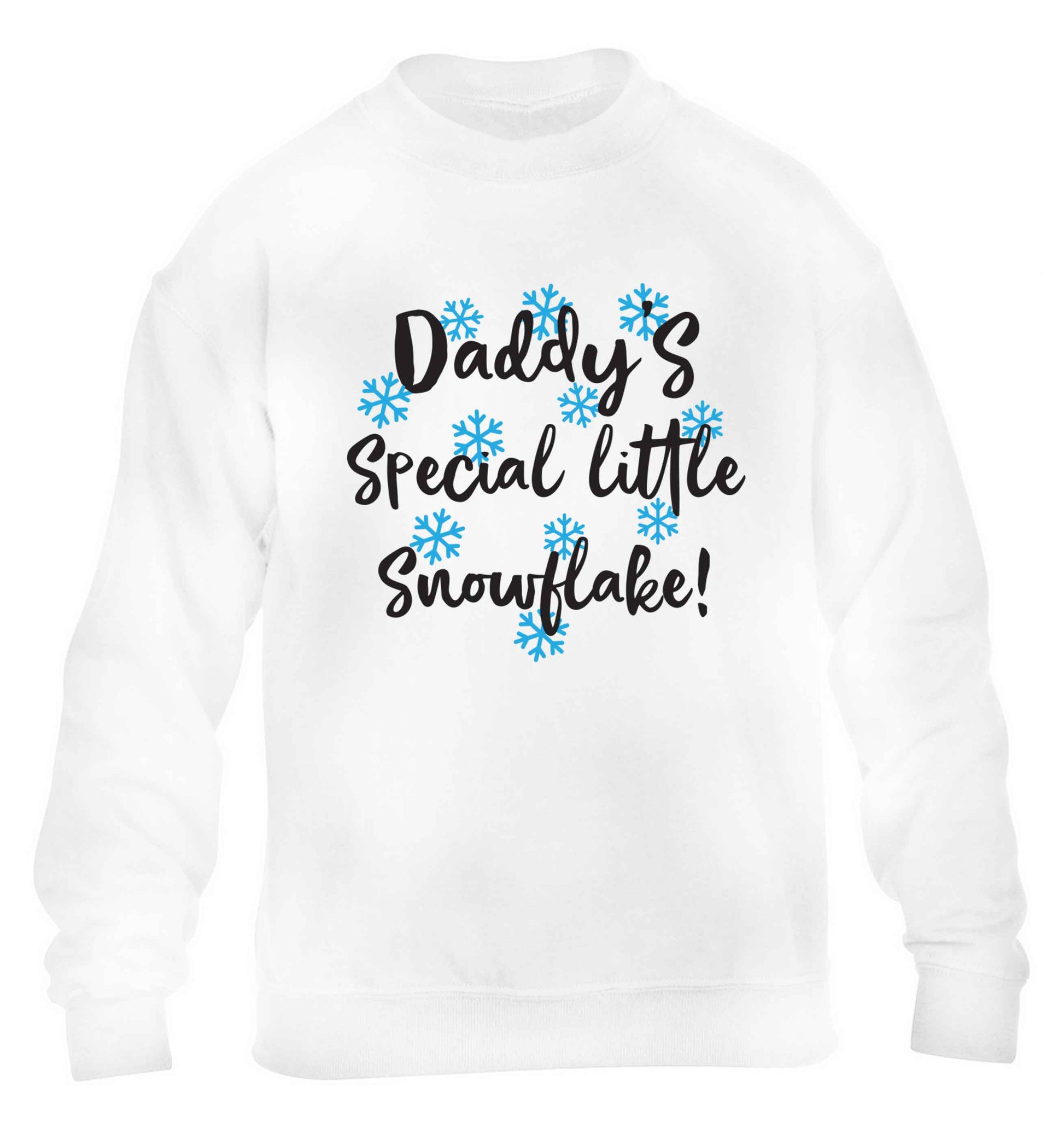 Daddy's special little snowflake children's white sweater 12-13 Years