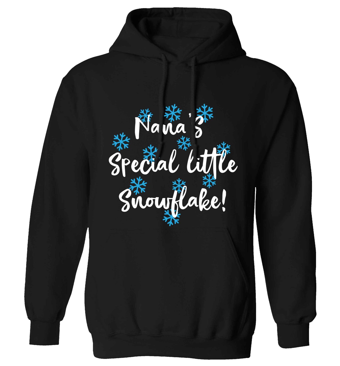Nana's special little snowflake adults unisex black hoodie 2XL