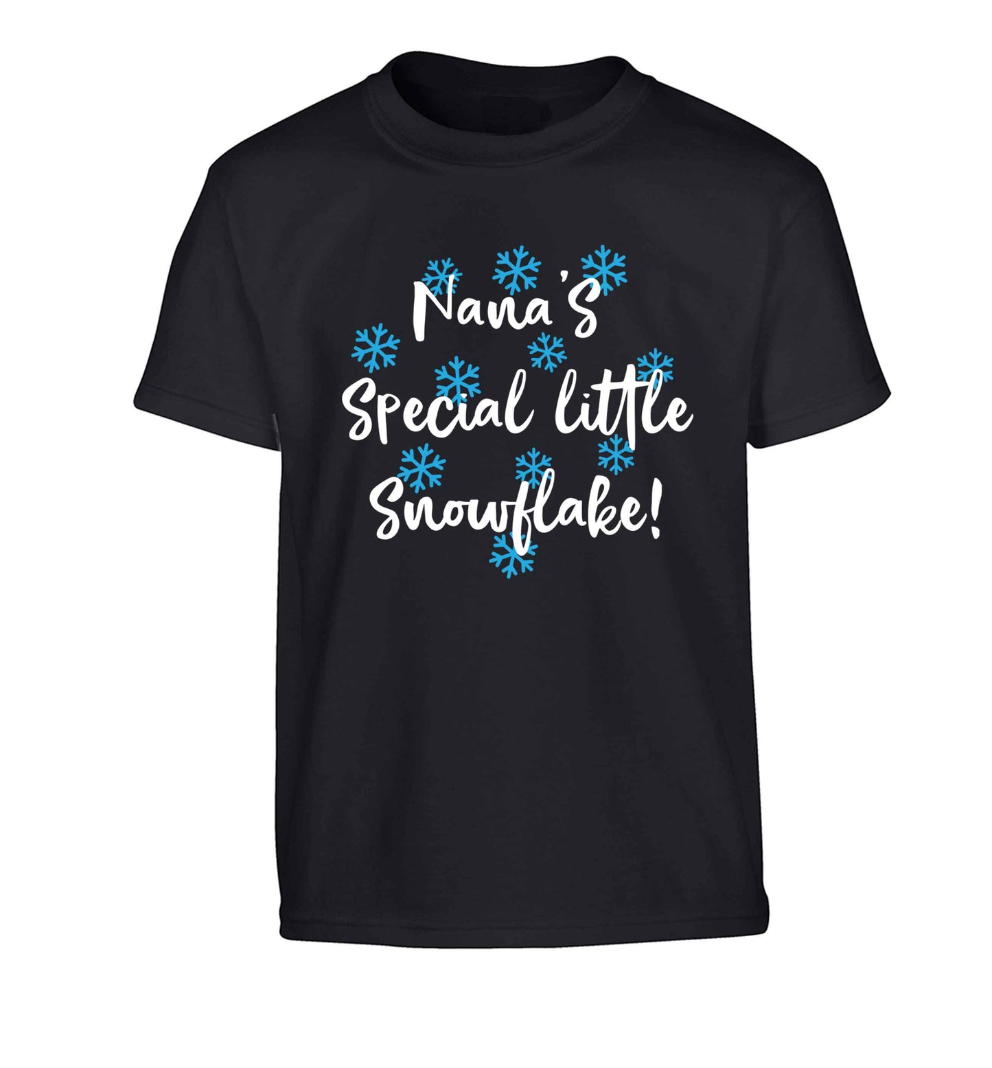 Nana's special little snowflake Children's black Tshirt 12-13 Years