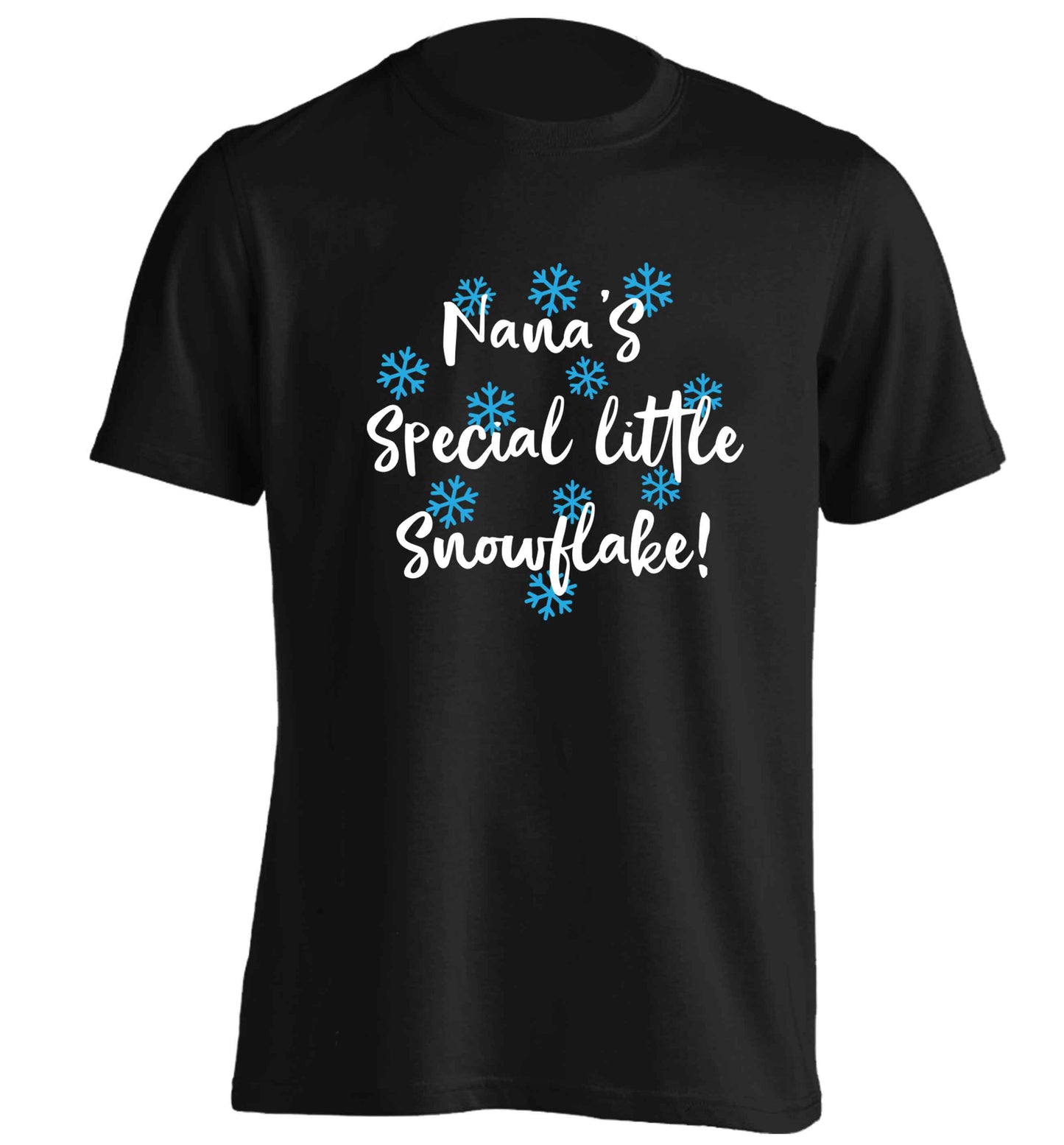 Nana's special little snowflake adults unisex black Tshirt 2XL
