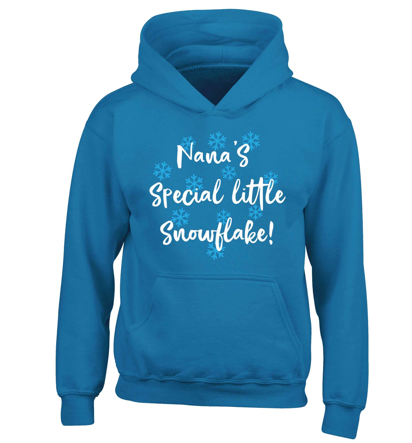 Nana's special little snowflake children's blue hoodie 12-13 Years