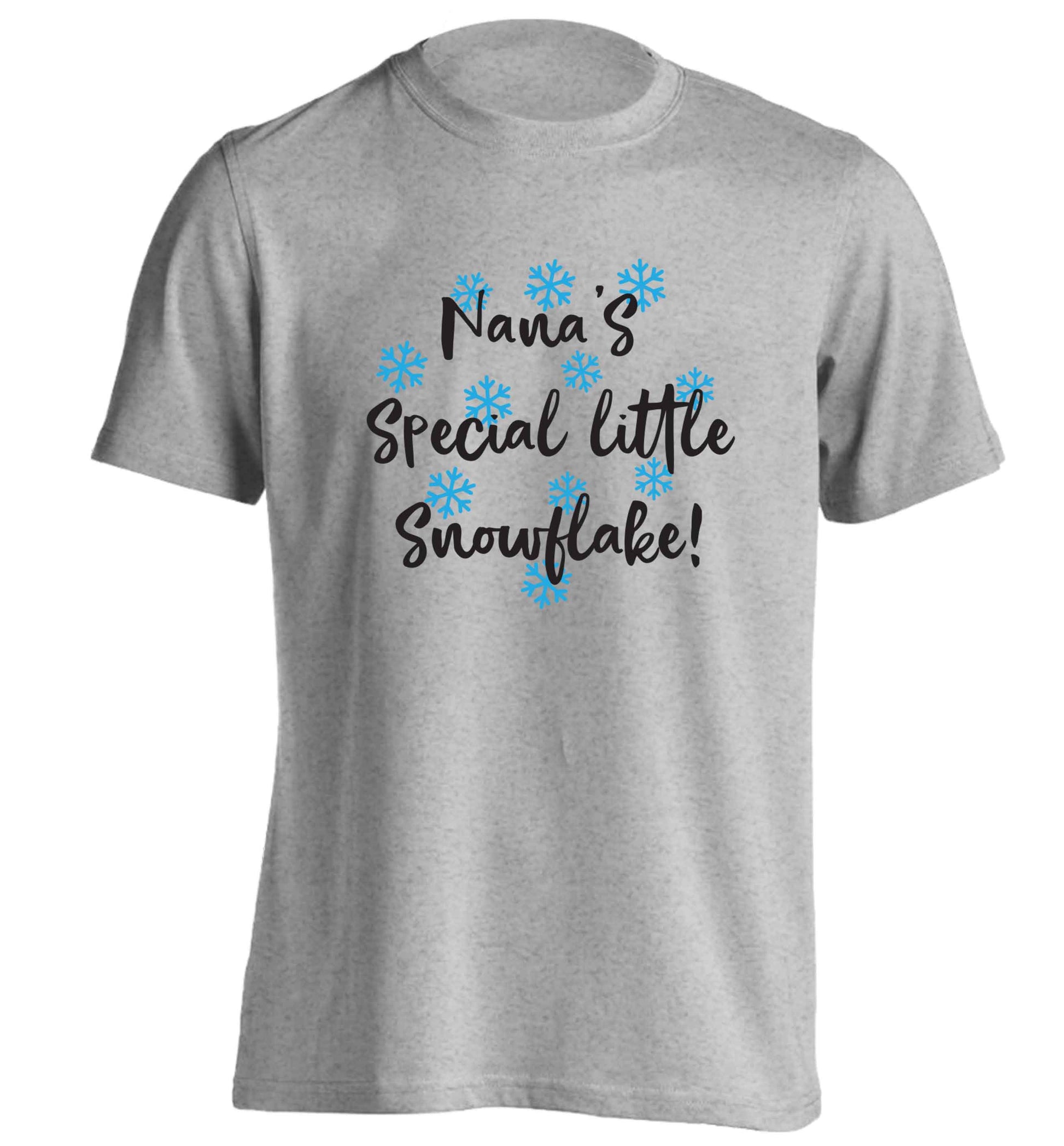 Nana's special little snowflake adults unisex grey Tshirt 2XL