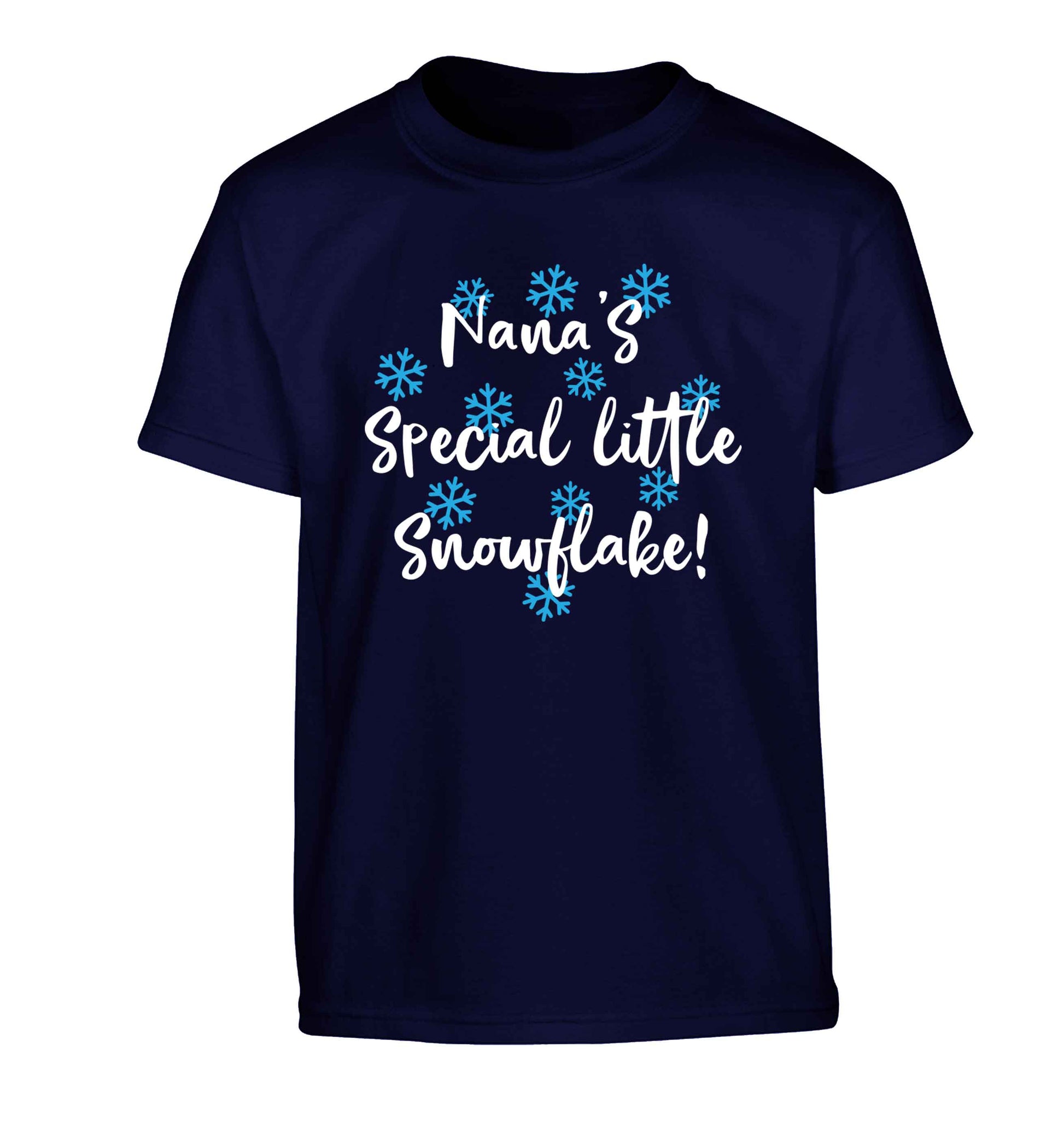 Nana's special little snowflake Children's navy Tshirt 12-13 Years