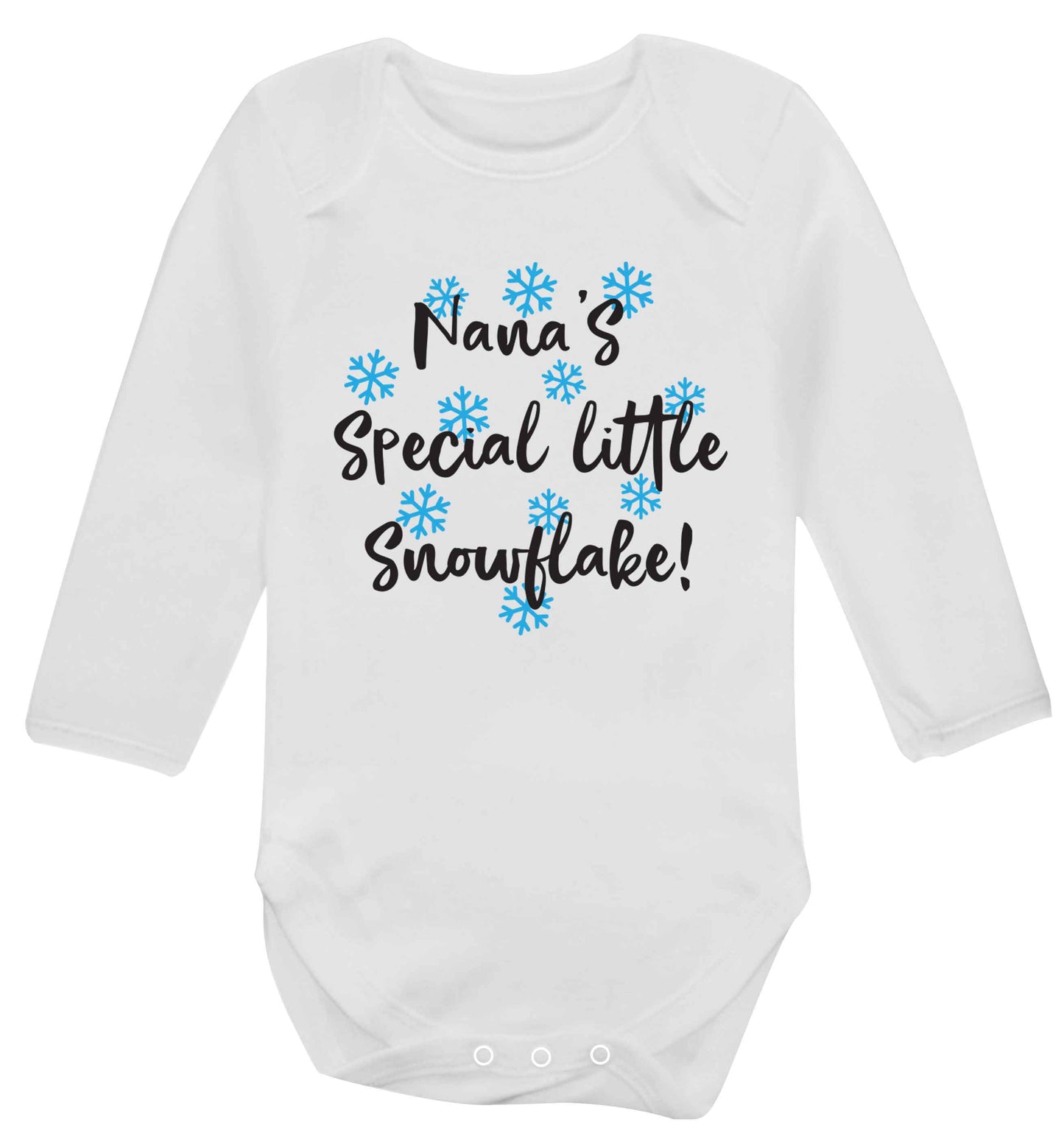 Nana's special little snowflake Baby Vest long sleeved white 6-12 months