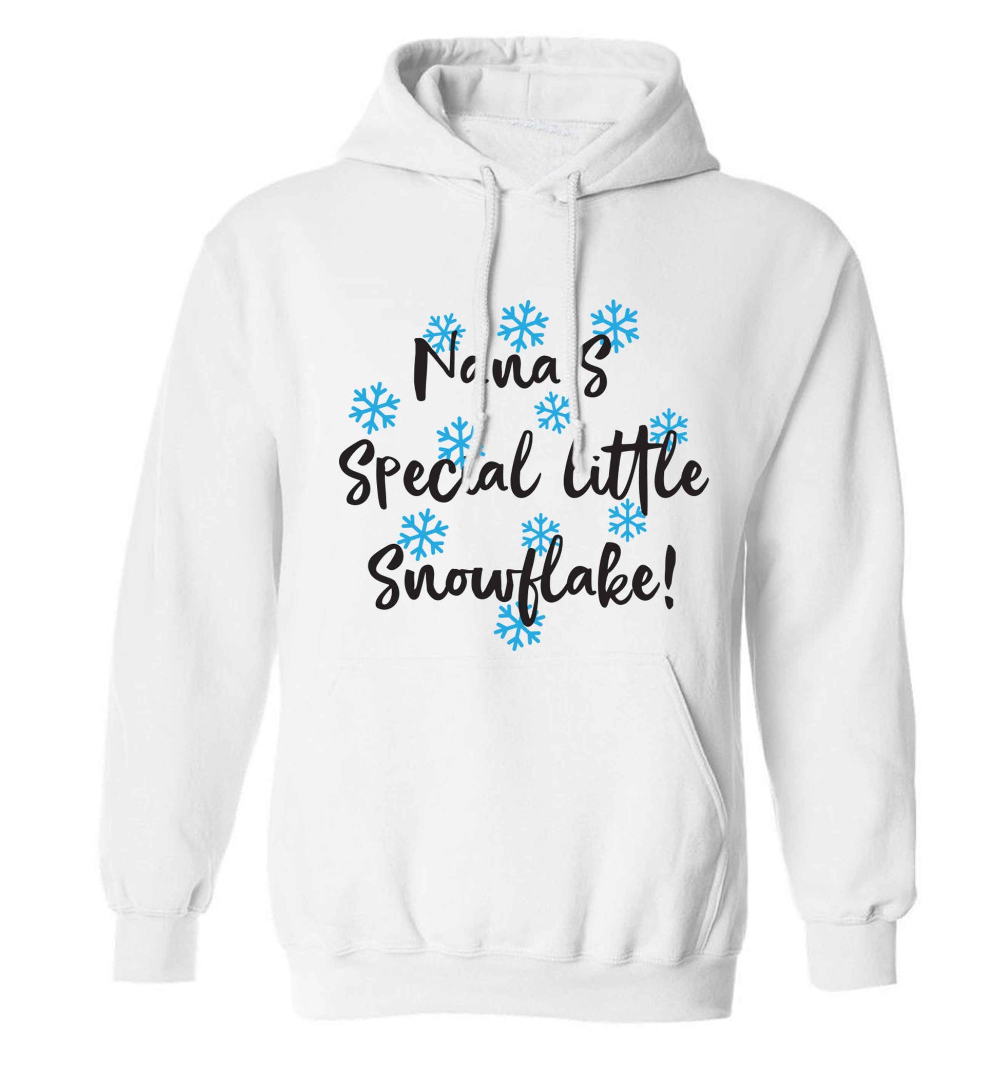 Nana's special little snowflake adults unisex white hoodie 2XL