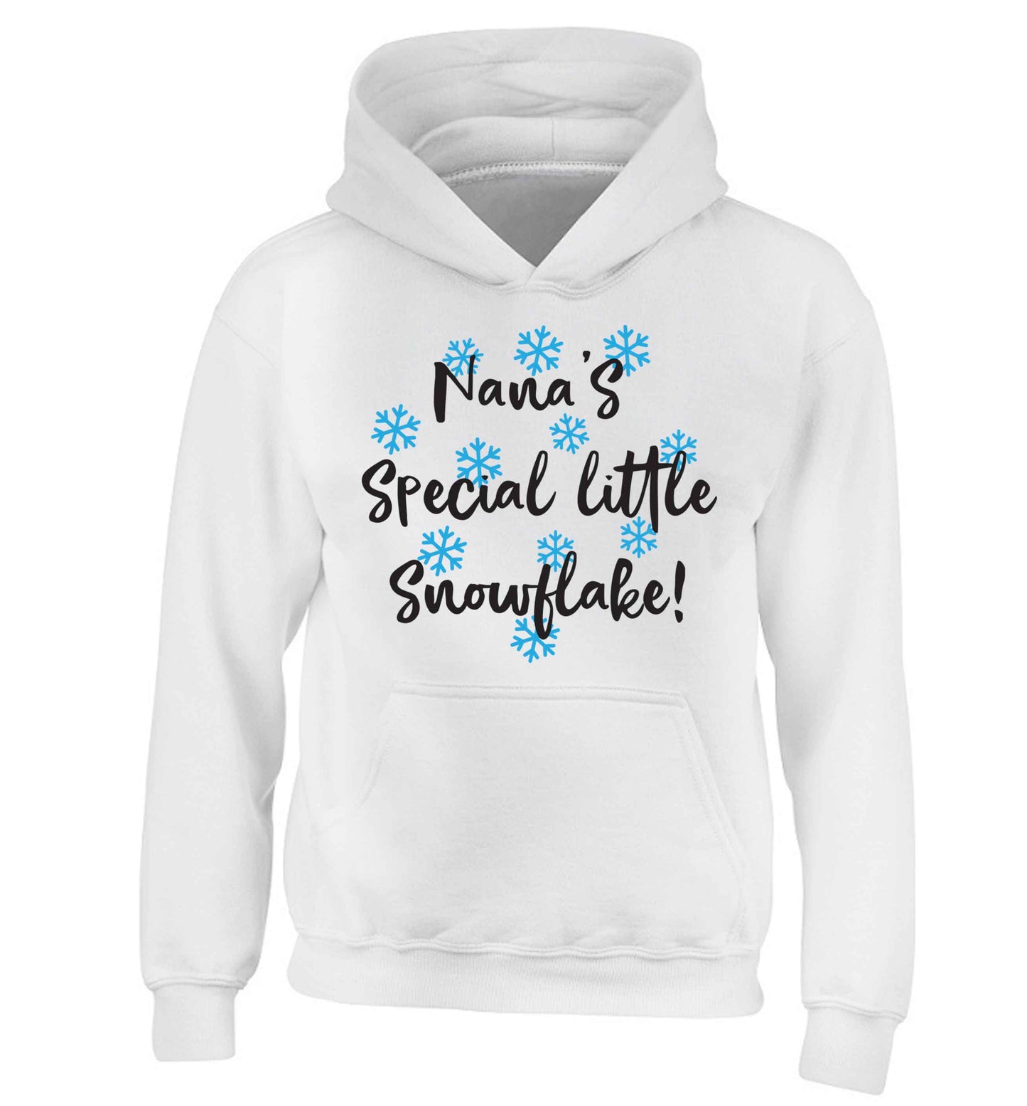 Nana's special little snowflake children's white hoodie 12-13 Years