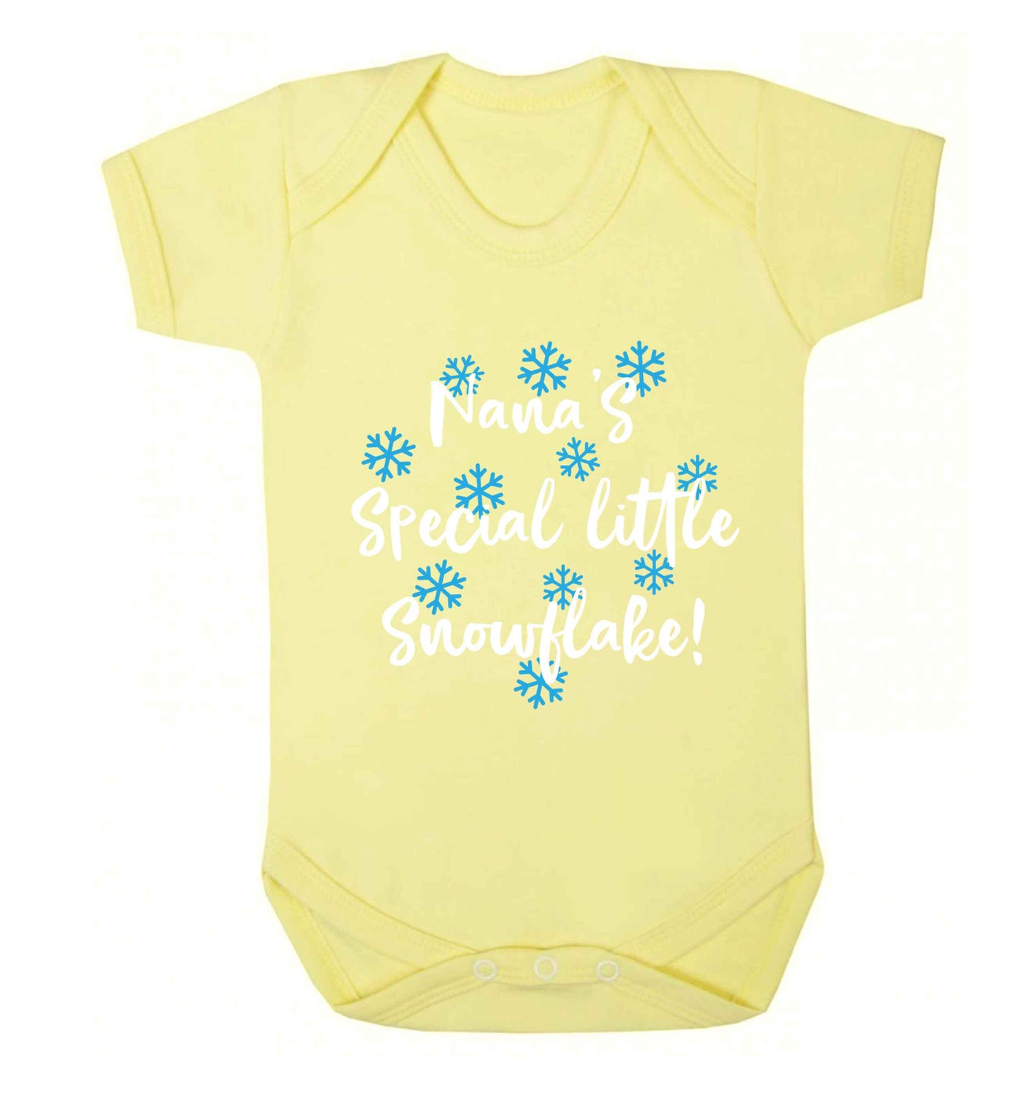 Nana's special little snowflake Baby Vest pale yellow 18-24 months