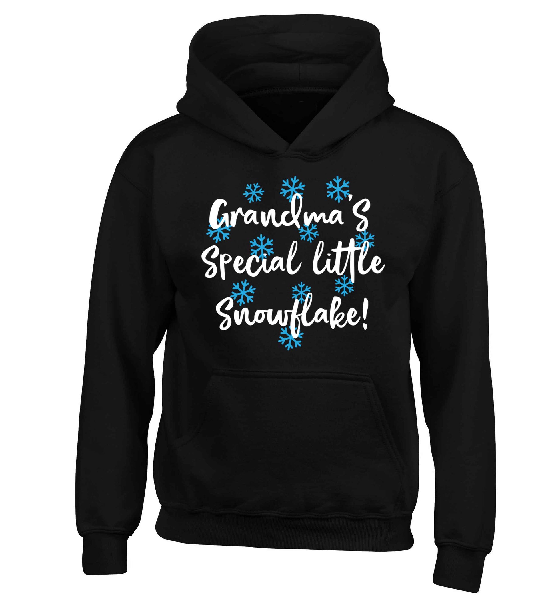 Grandma's special little snowflake children's black hoodie 12-13 Years