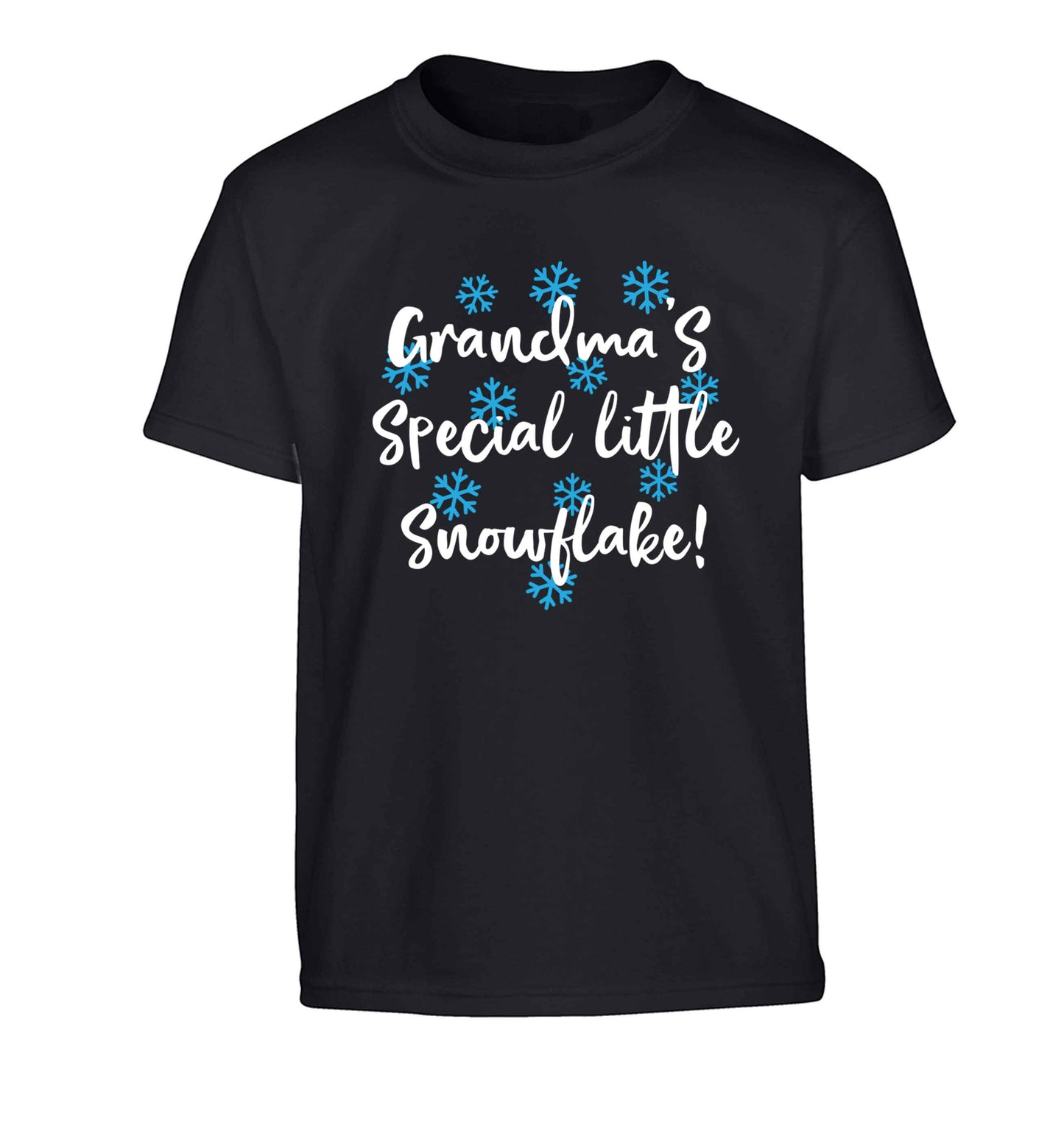 Grandma's special little snowflake Children's black Tshirt 12-13 Years