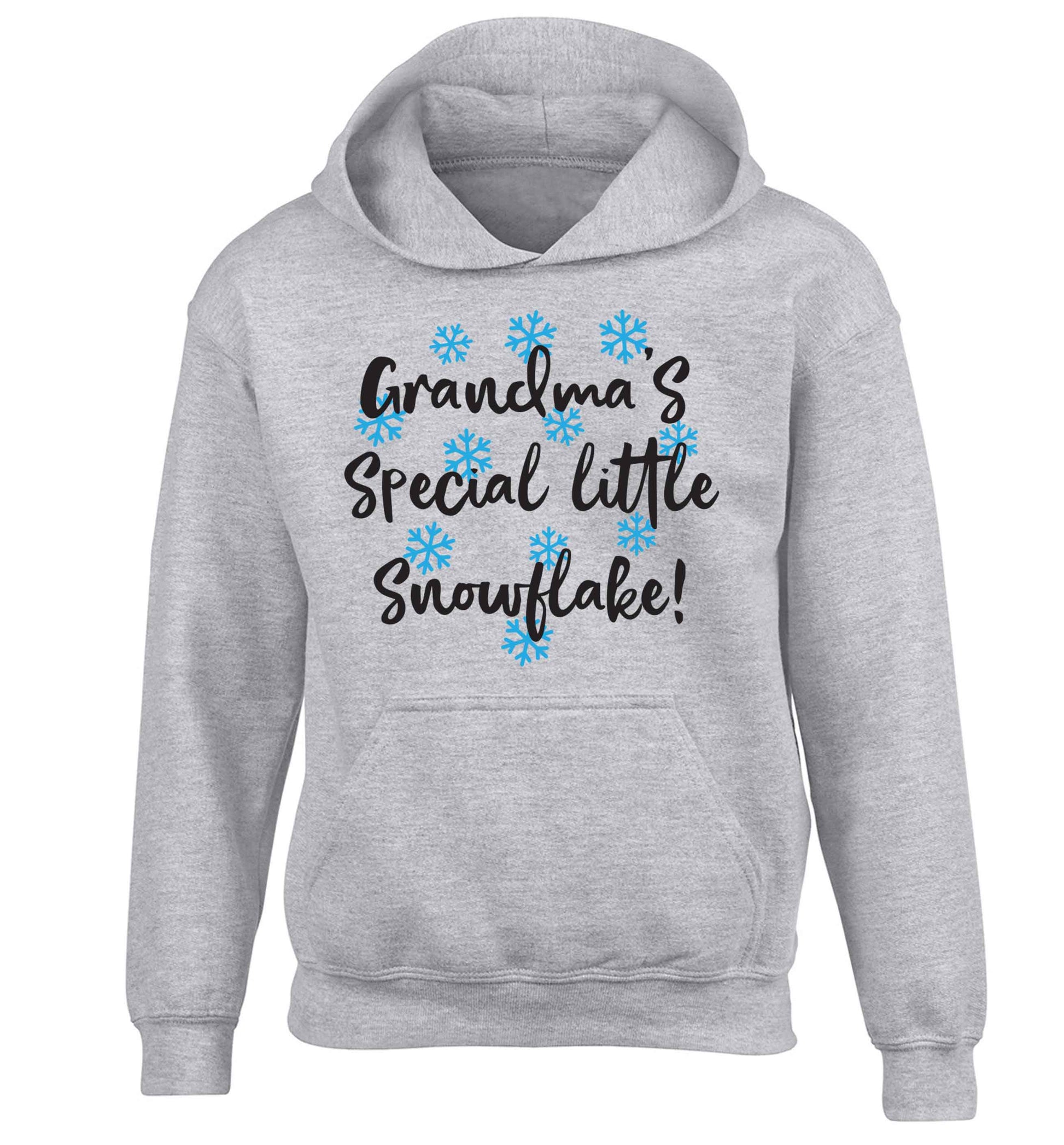 Grandma's special little snowflake children's grey hoodie 12-13 Years