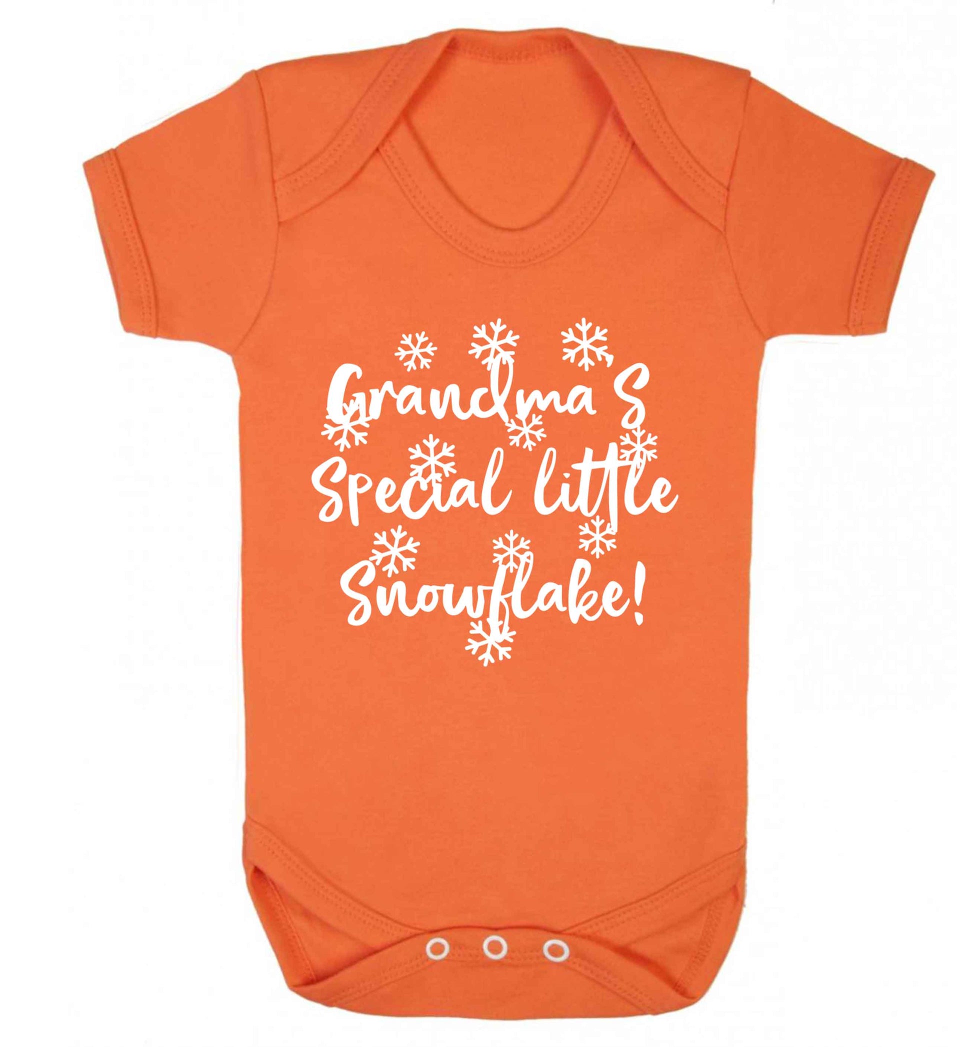 Grandma's special little snowflake Baby Vest orange 18-24 months