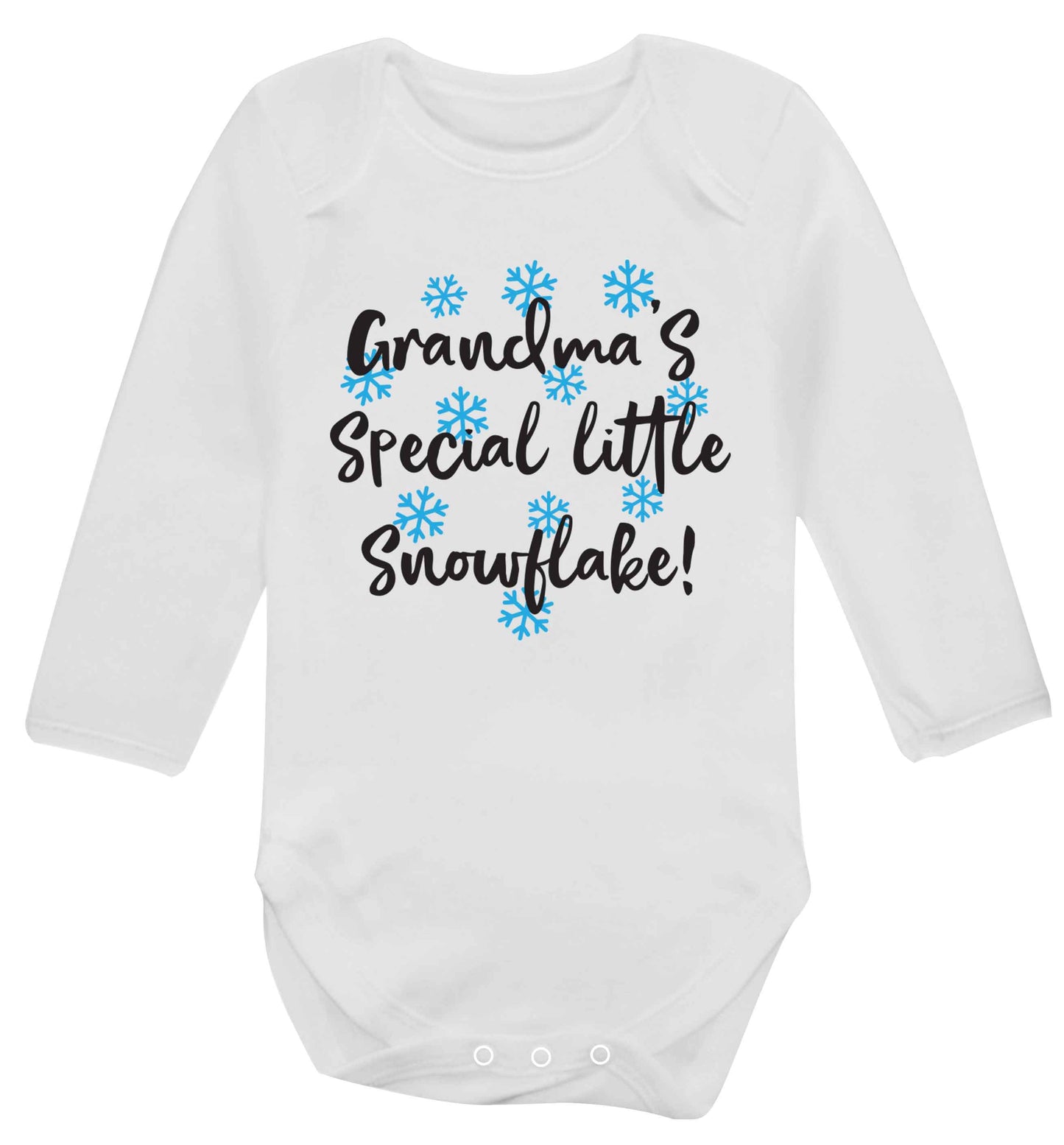 Grandma's special little snowflake Baby Vest long sleeved white 6-12 months