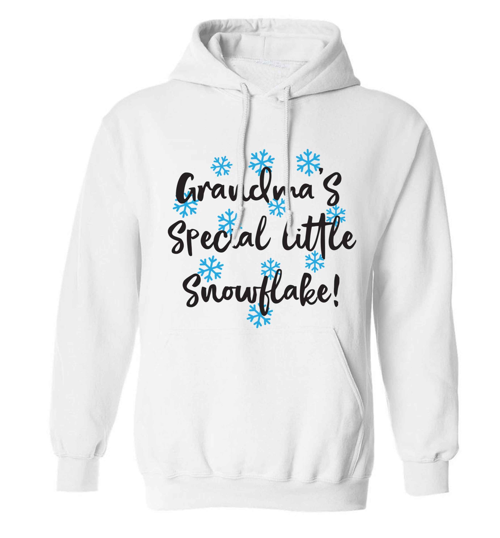 Grandma's special little snowflake adults unisex white hoodie 2XL