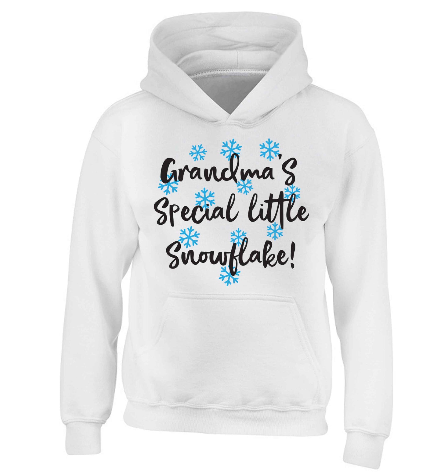 Grandma's special little snowflake children's white hoodie 12-13 Years