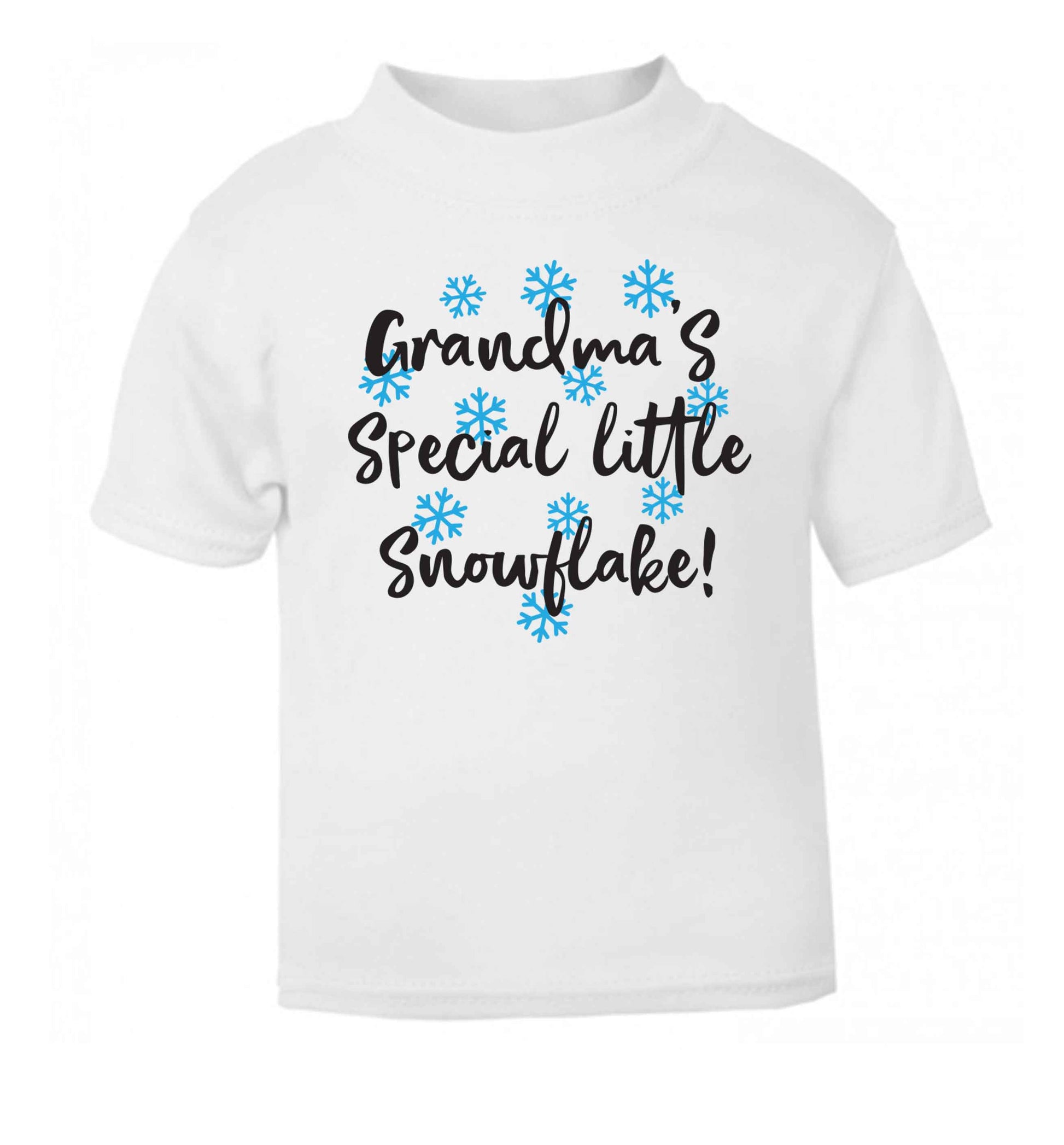 Grandma's special little snowflake white Baby Toddler Tshirt 2 Years