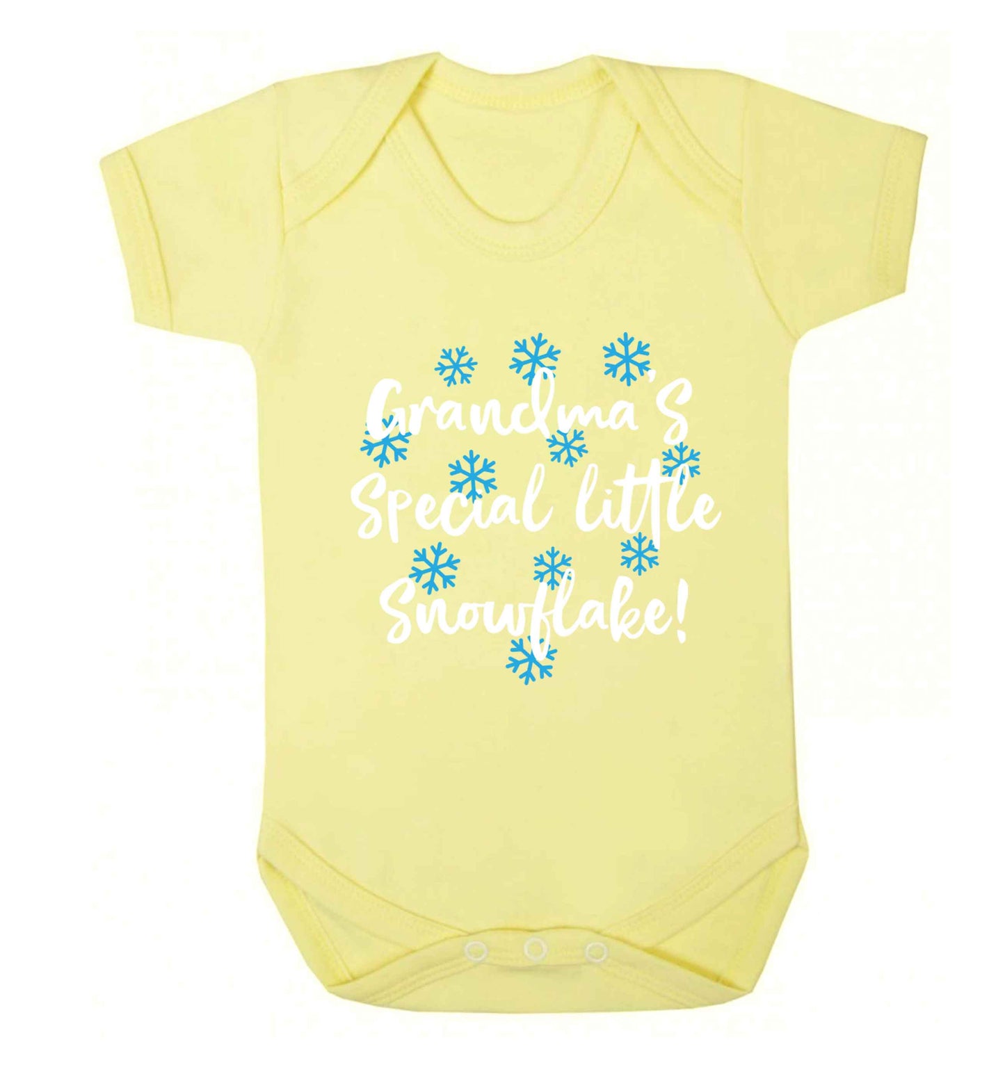 Grandma's special little snowflake Baby Vest pale yellow 18-24 months