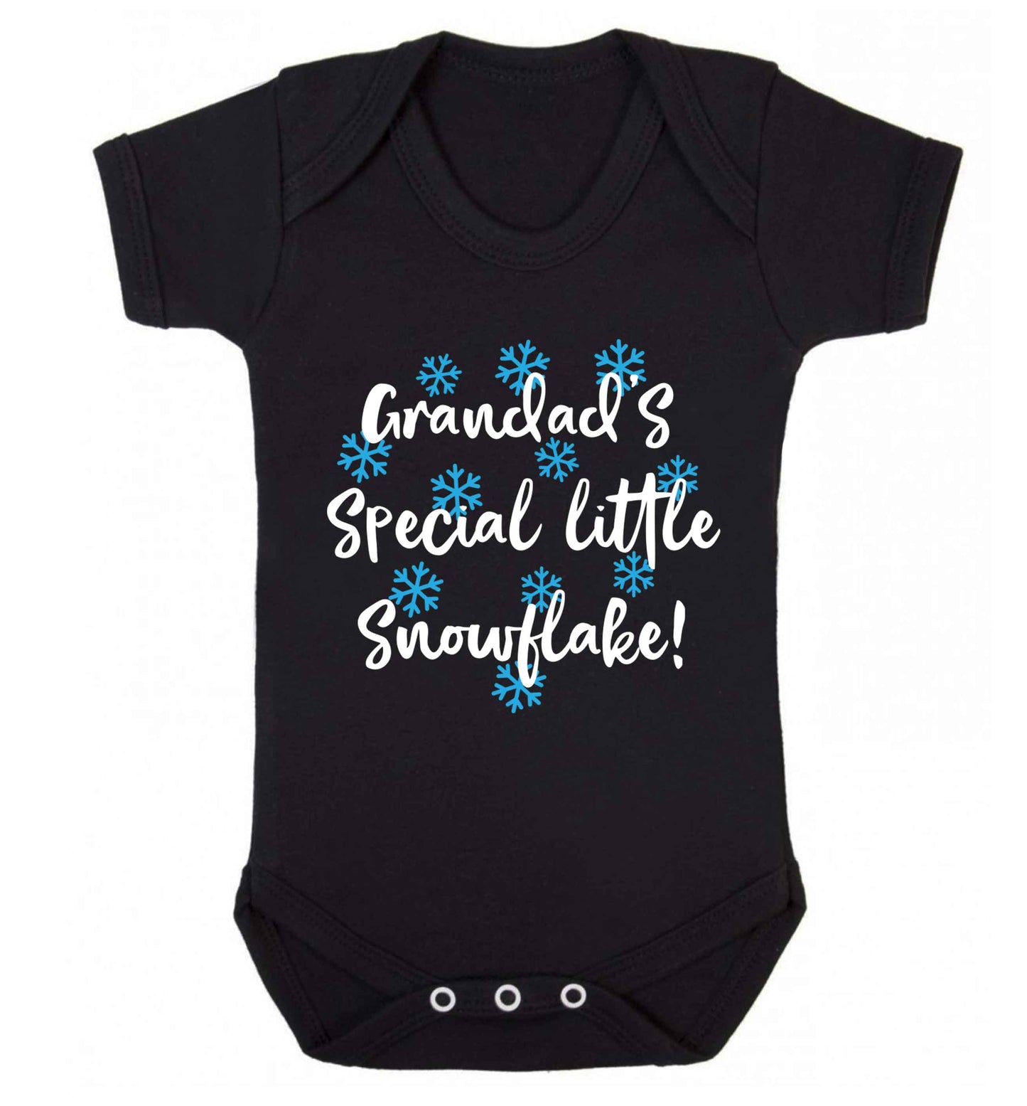 Grandad's special little snowflake Baby Vest black 18-24 months