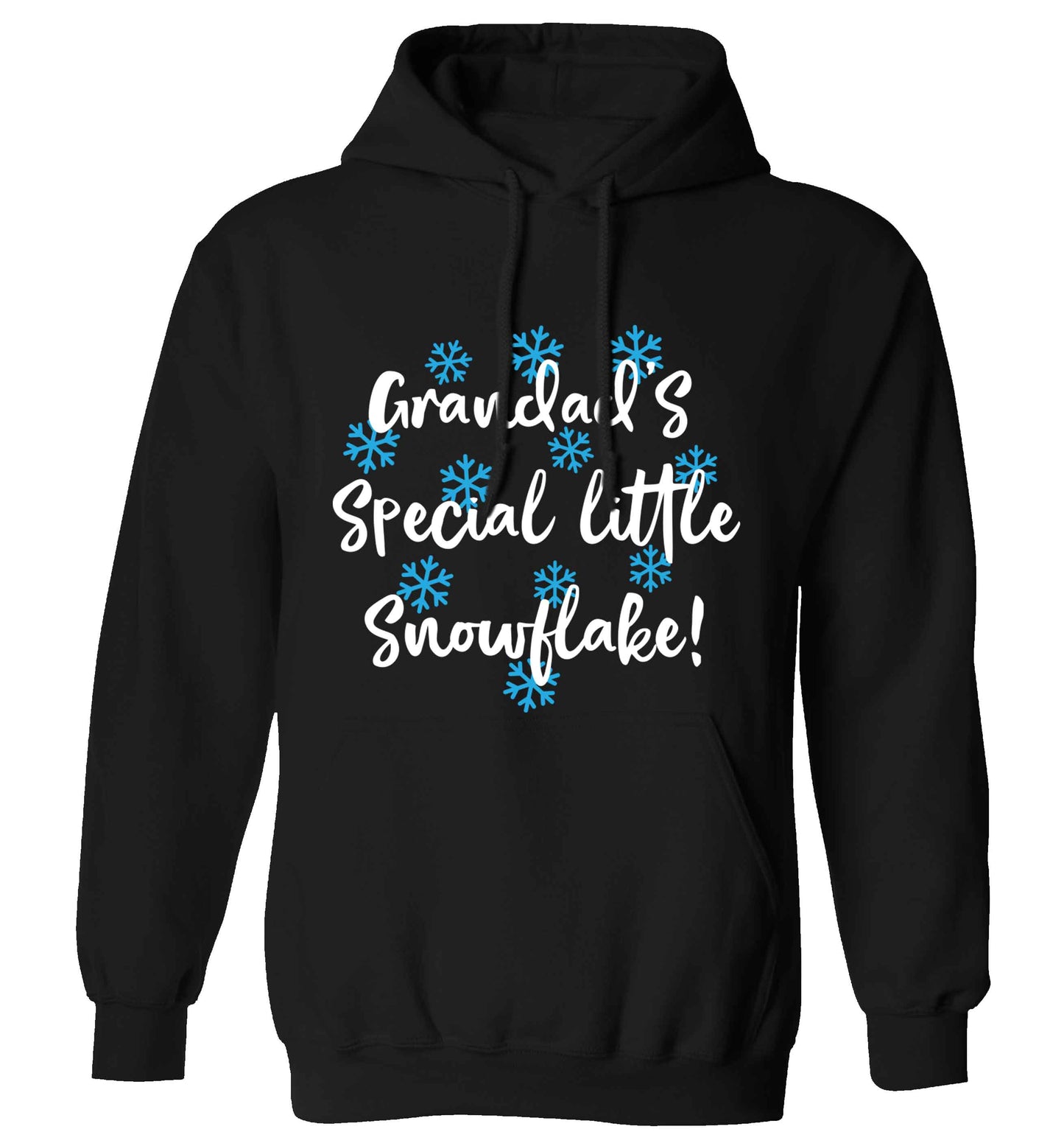 Grandad's special little snowflake adults unisex black hoodie 2XL