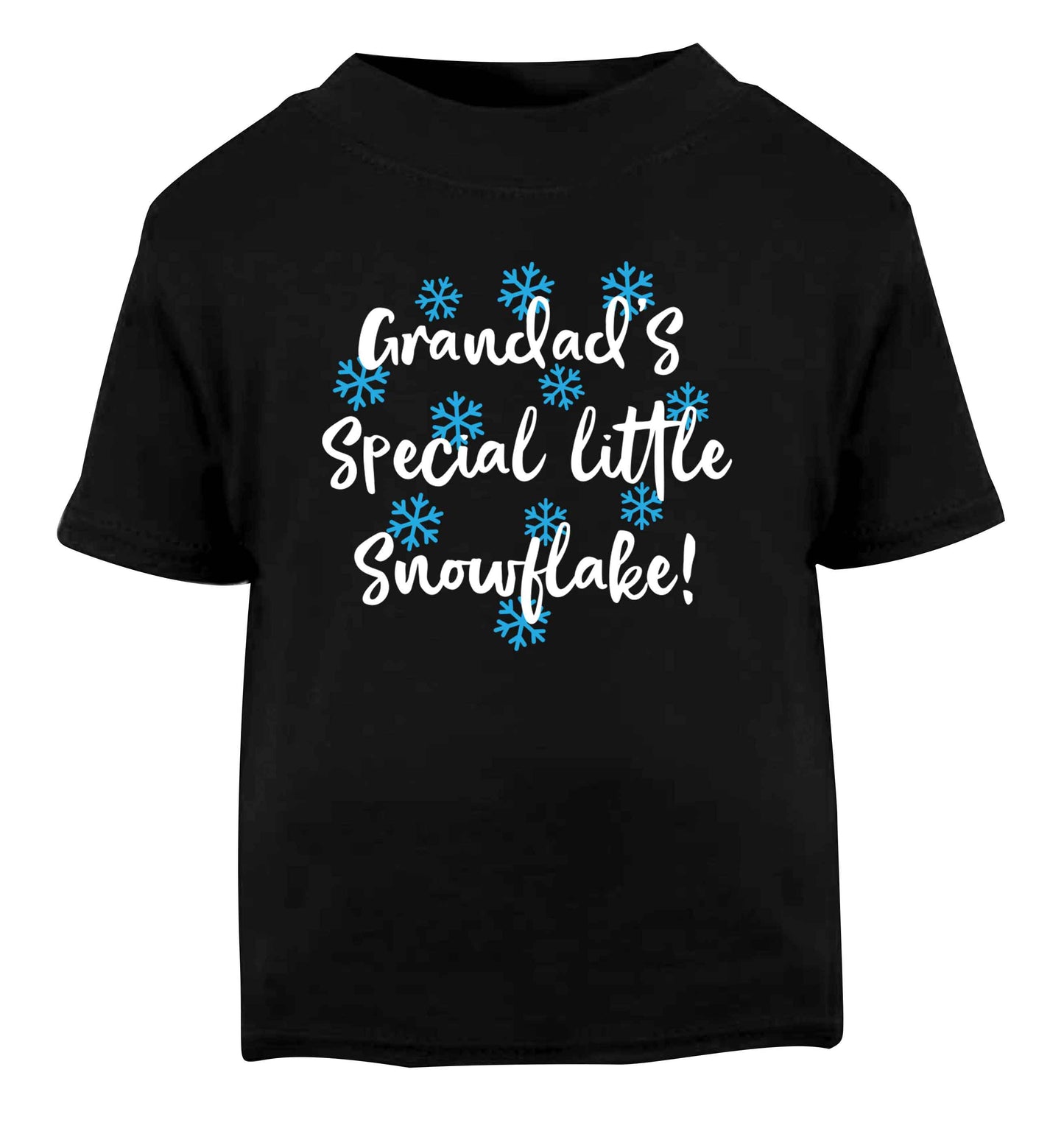 Grandad's special little snowflake Black Baby Toddler Tshirt 2 years