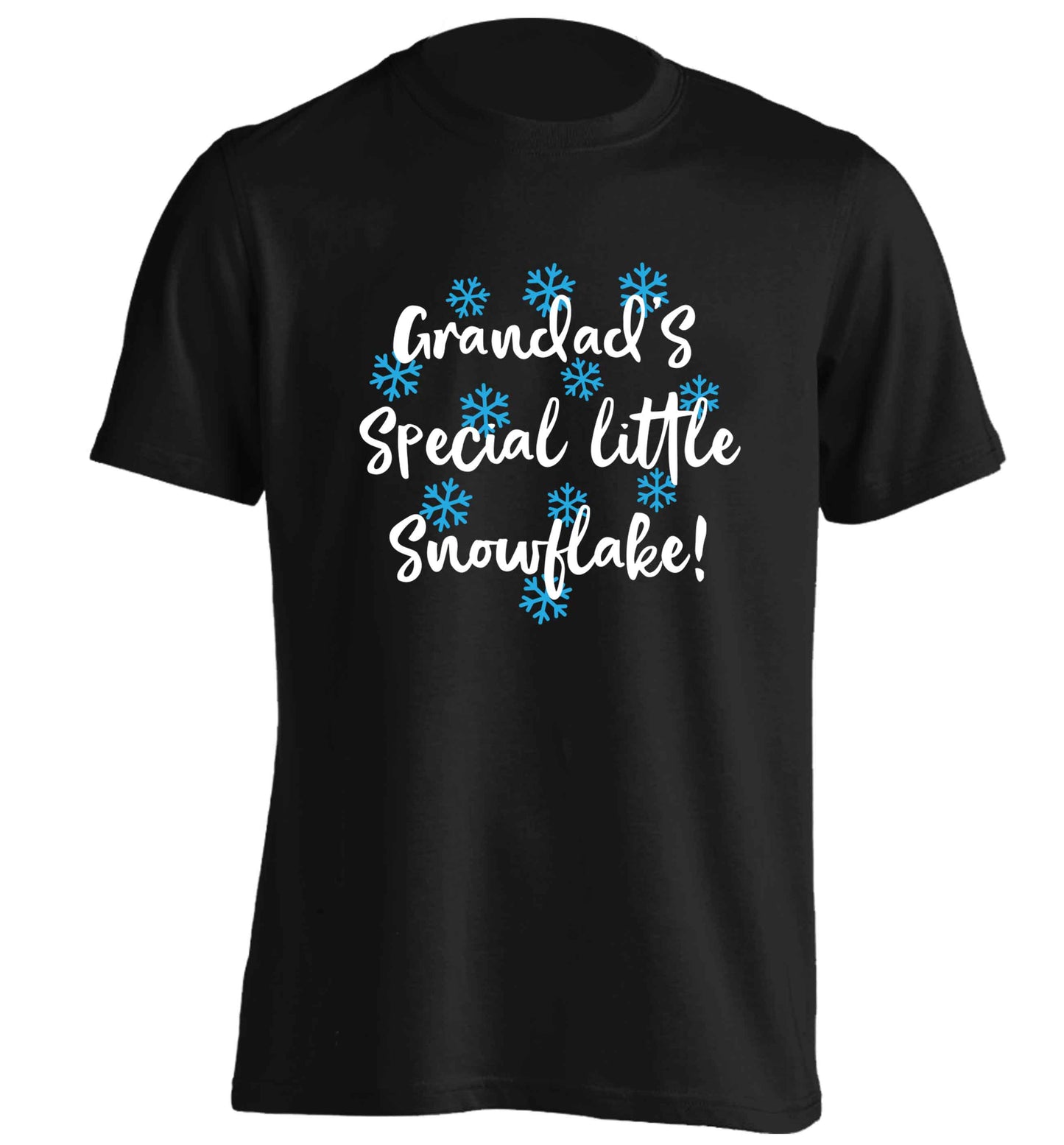 Grandad's special little snowflake adults unisex black Tshirt 2XL