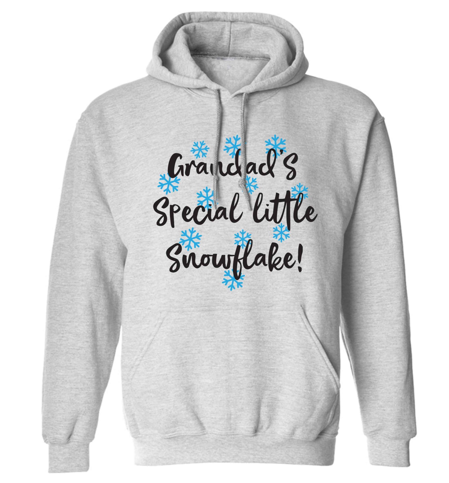 Grandad's special little snowflake adults unisex grey hoodie 2XL