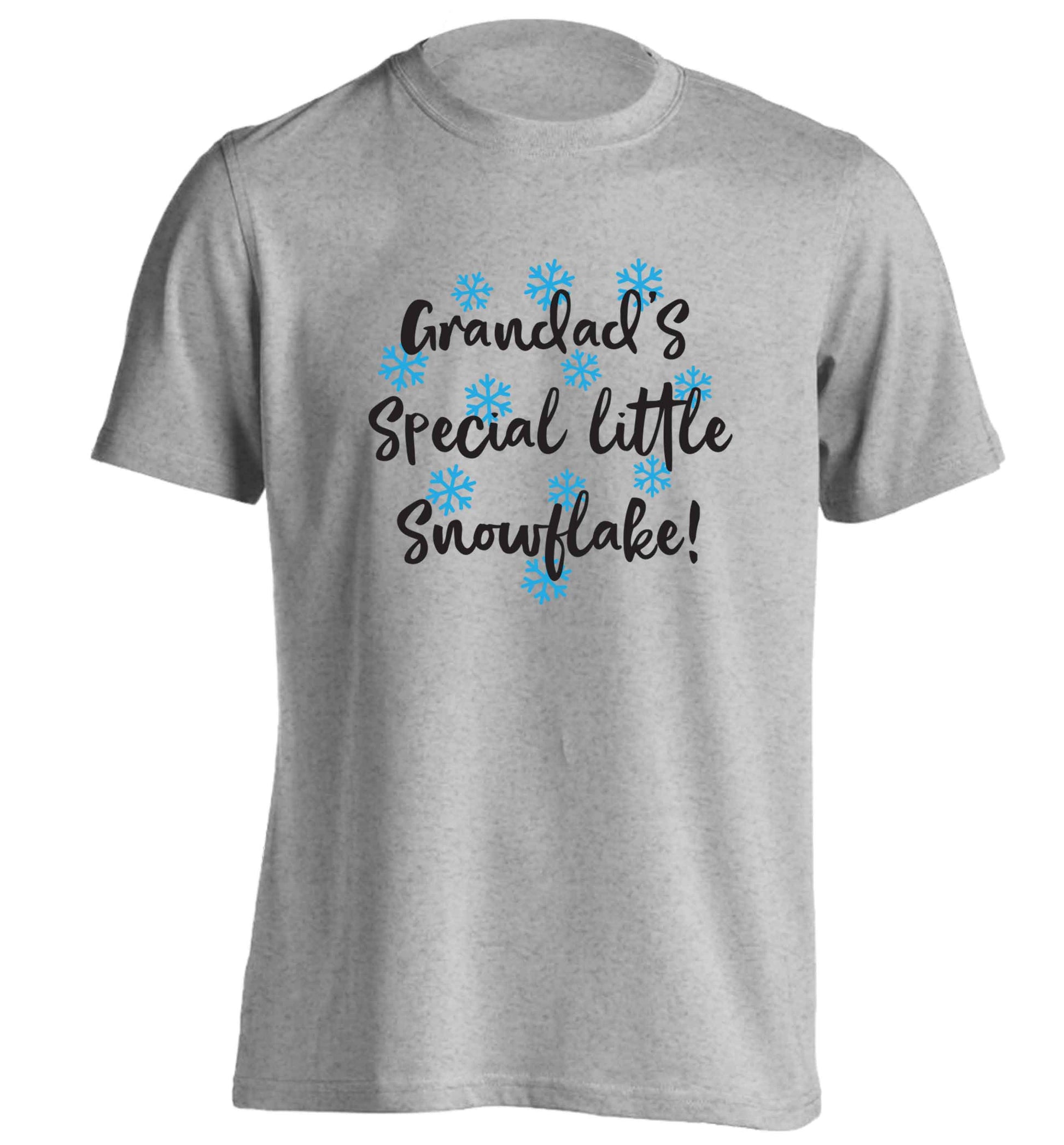 Grandad's special little snowflake adults unisex grey Tshirt 2XL