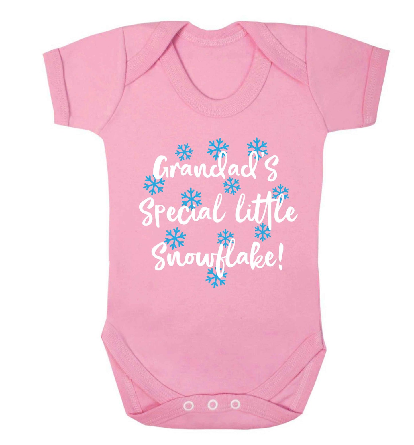 Grandad's special little snowflake Baby Vest pale pink 18-24 months