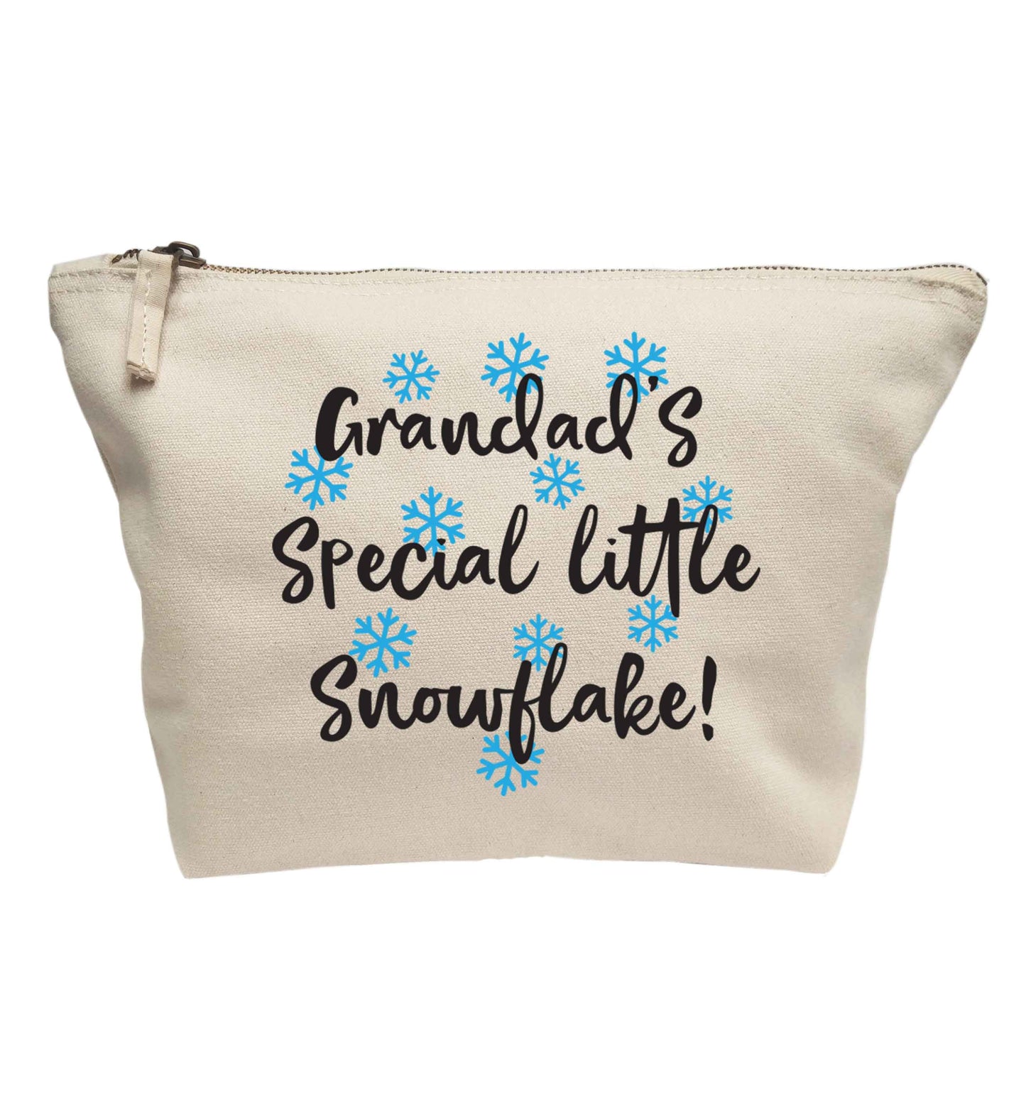 Grandad's special little snowflake | makeup / wash bag