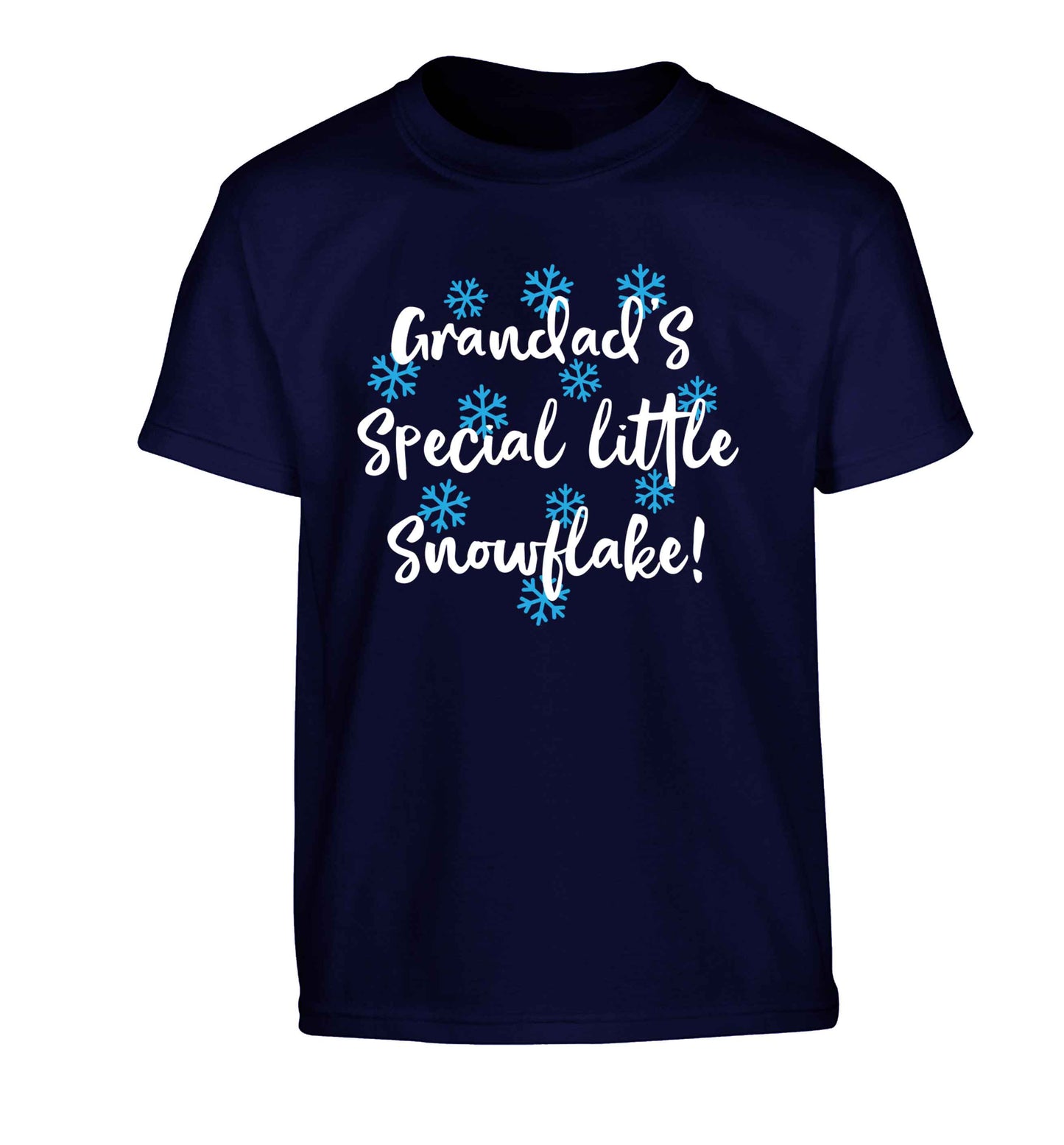 Grandad's special little snowflake Children's navy Tshirt 12-13 Years