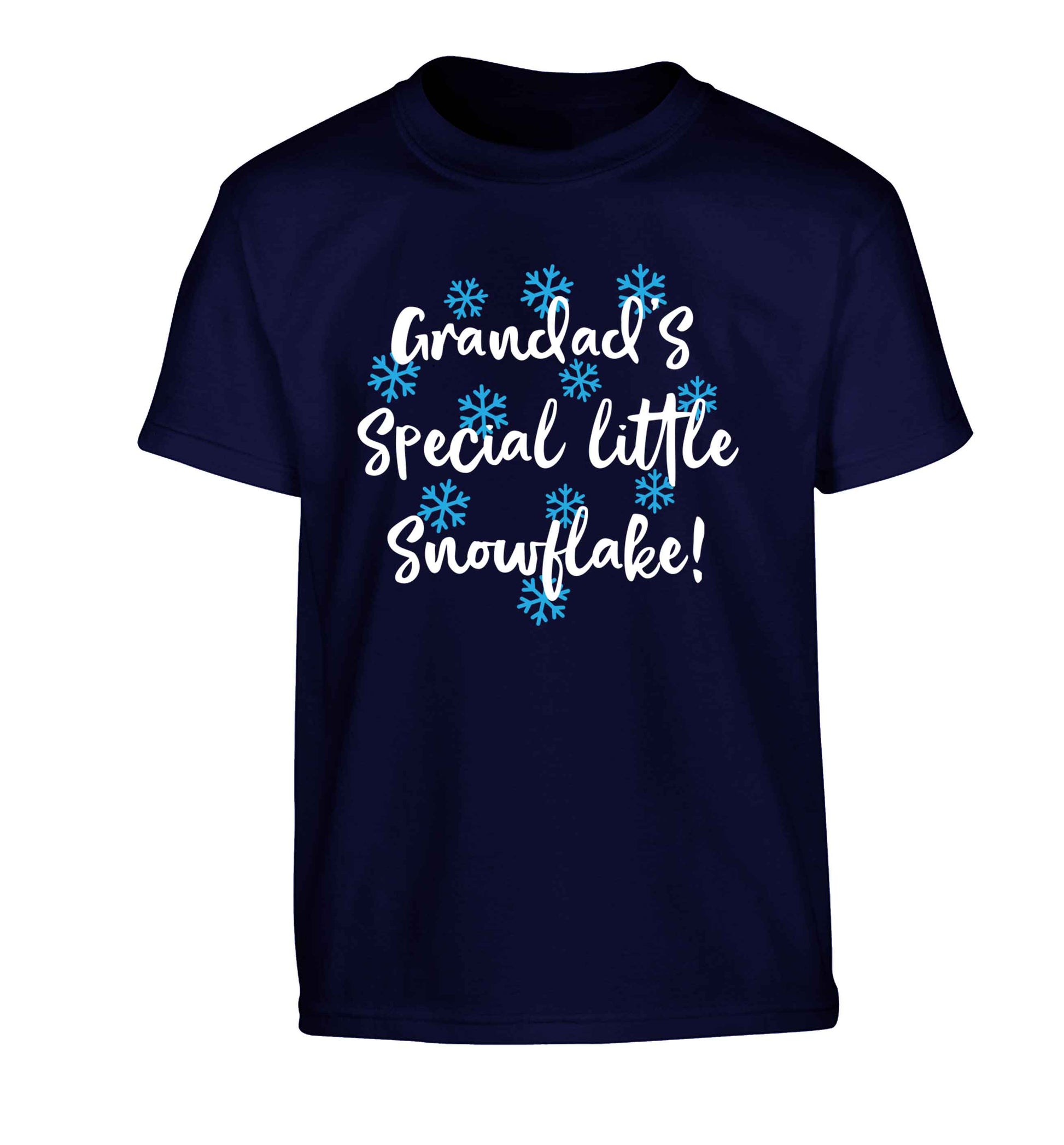 Grandad's special little snowflake Children's navy Tshirt 12-13 Years