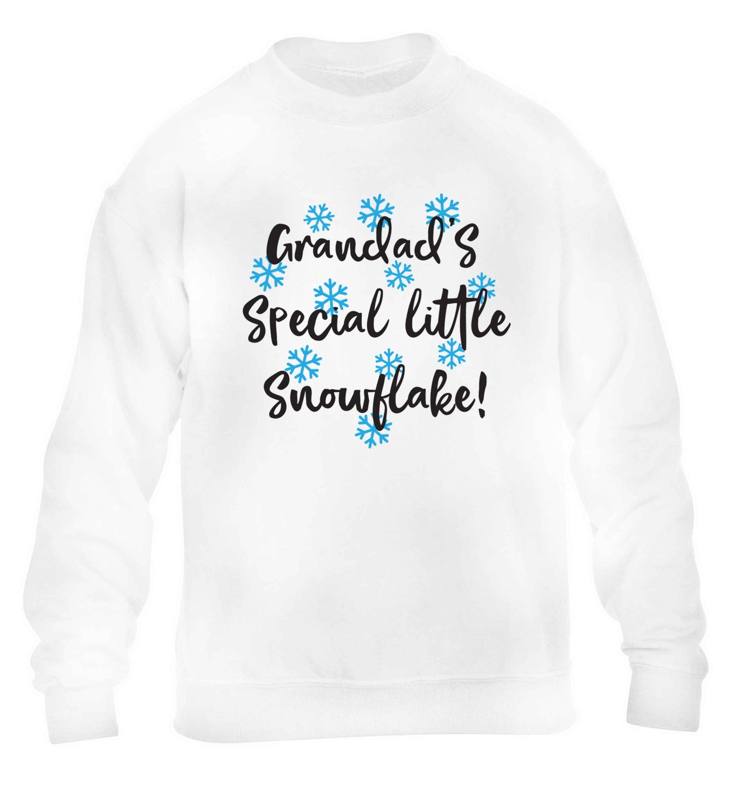 Grandad's special little snowflake children's white sweater 12-13 Years
