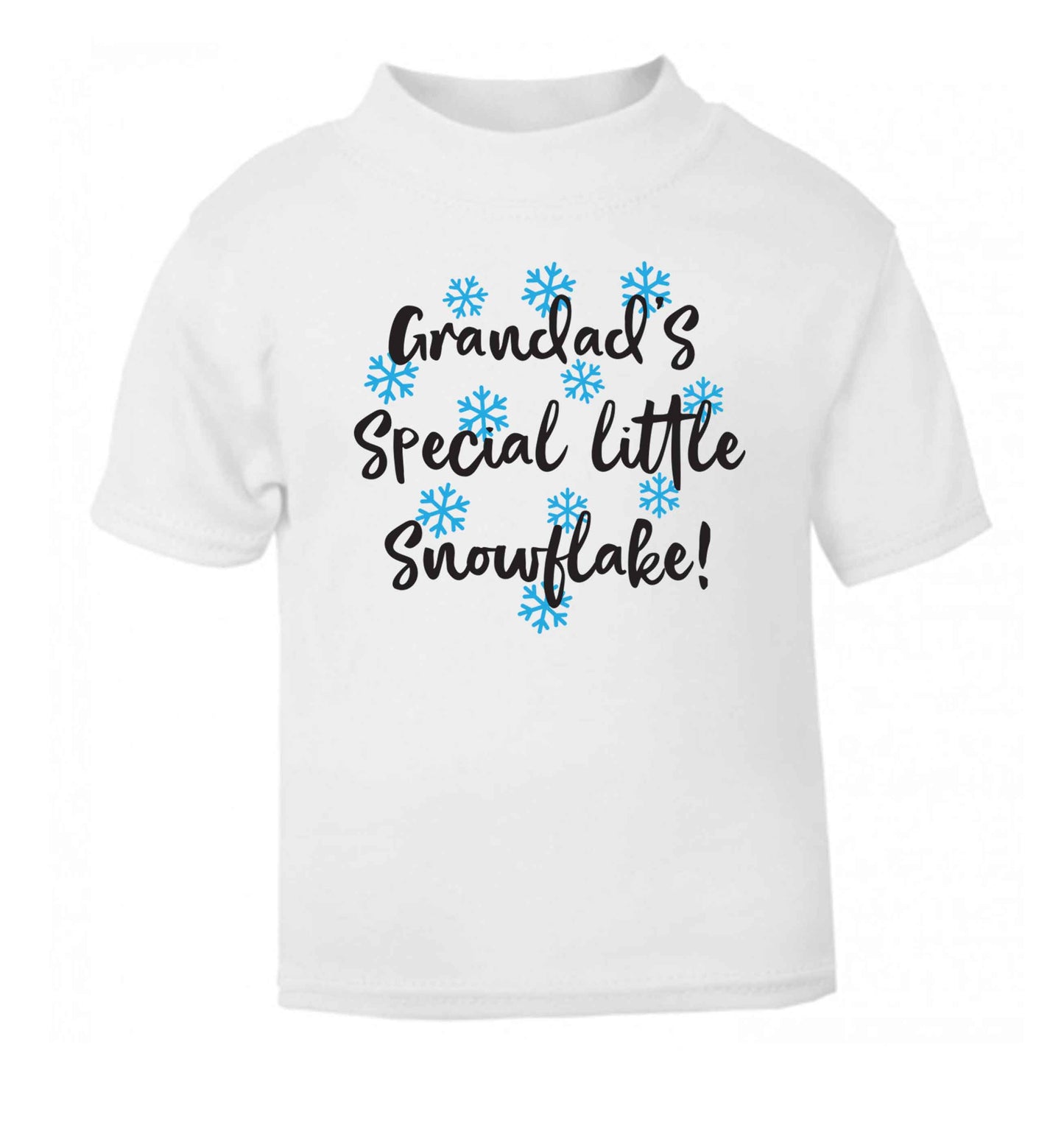 Grandad's special little snowflake white Baby Toddler Tshirt 2 Years