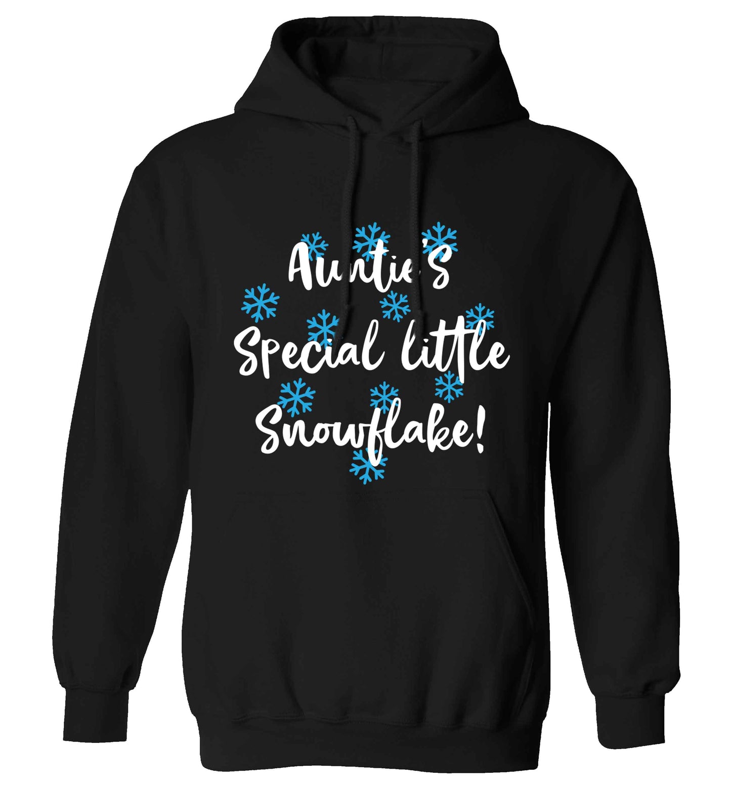 Auntie's special little snowflake adults unisex black hoodie 2XL