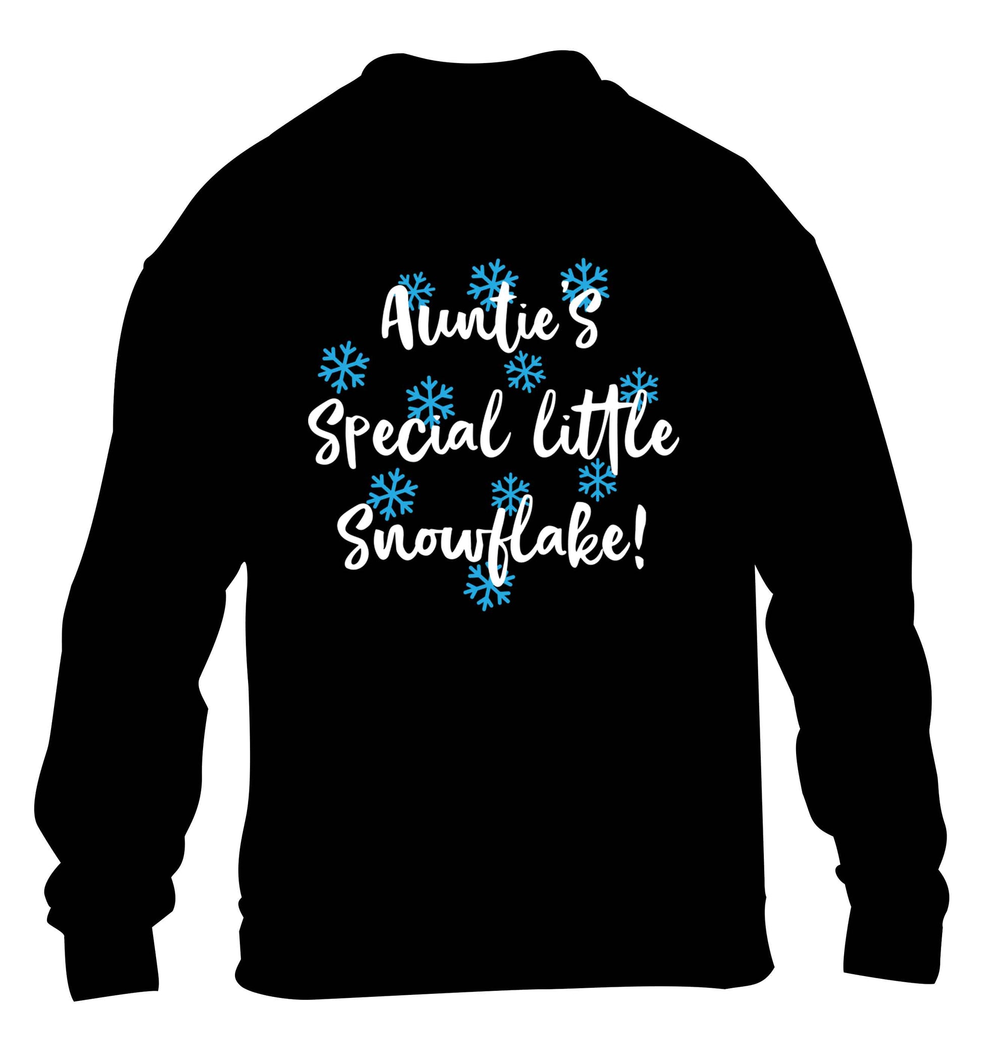 Auntie's special little snowflake children's black sweater 12-13 Years