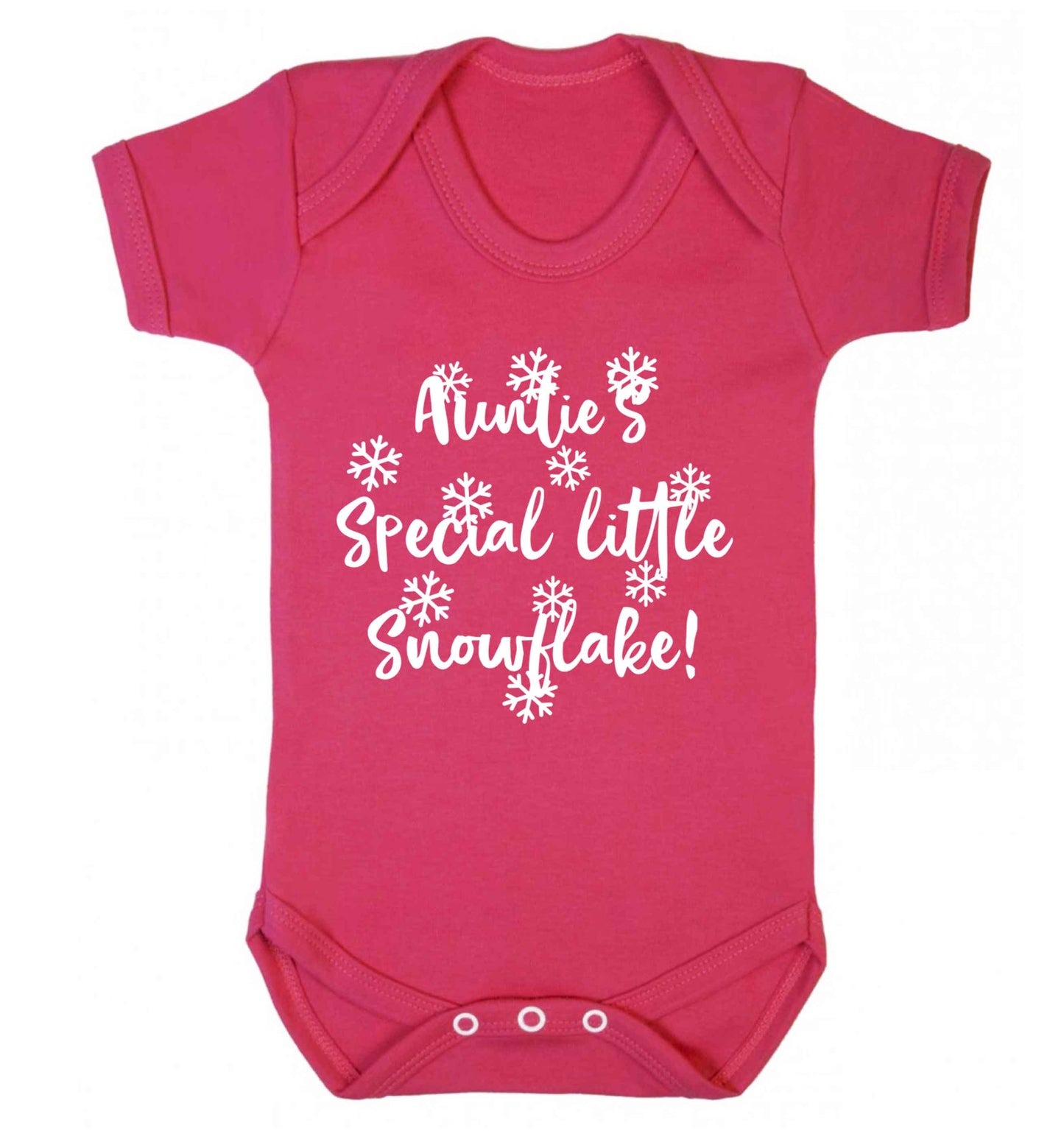 Auntie's special little snowflake Baby Vest dark pink 18-24 months