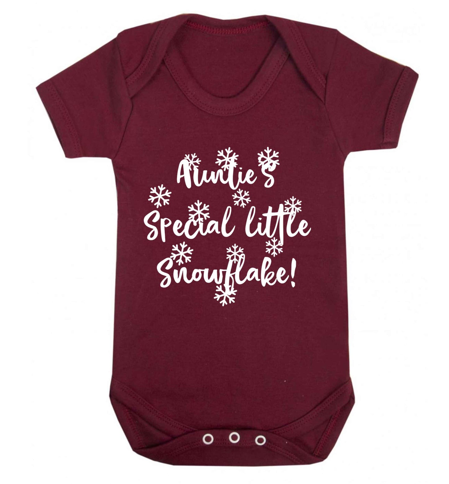 Auntie's special little snowflake Baby Vest maroon 18-24 months