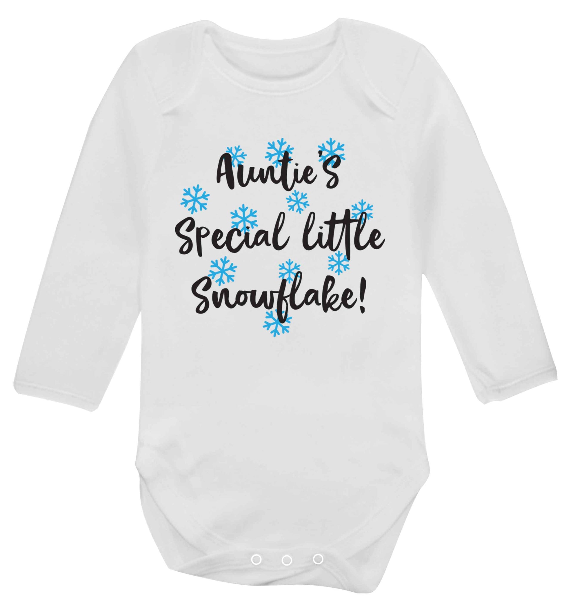 Auntie's special little snowflake Baby Vest long sleeved white 6-12 months