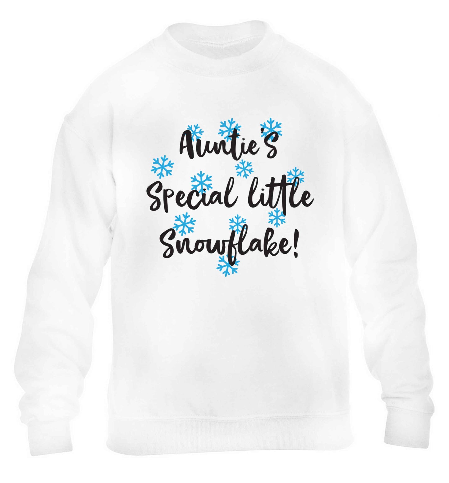 Auntie's special little snowflake children's white sweater 12-13 Years