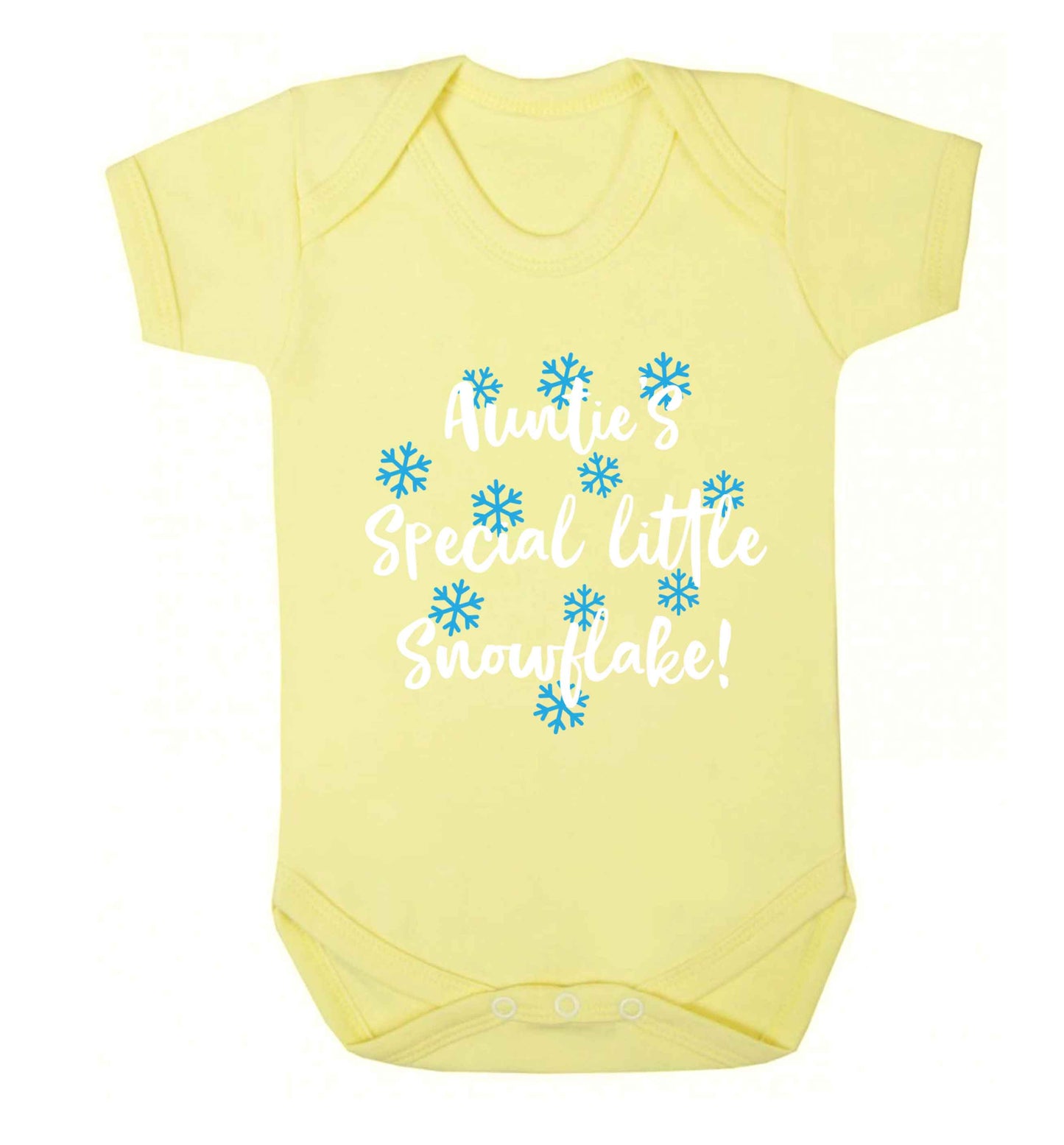 Auntie's special little snowflake Baby Vest pale yellow 18-24 months