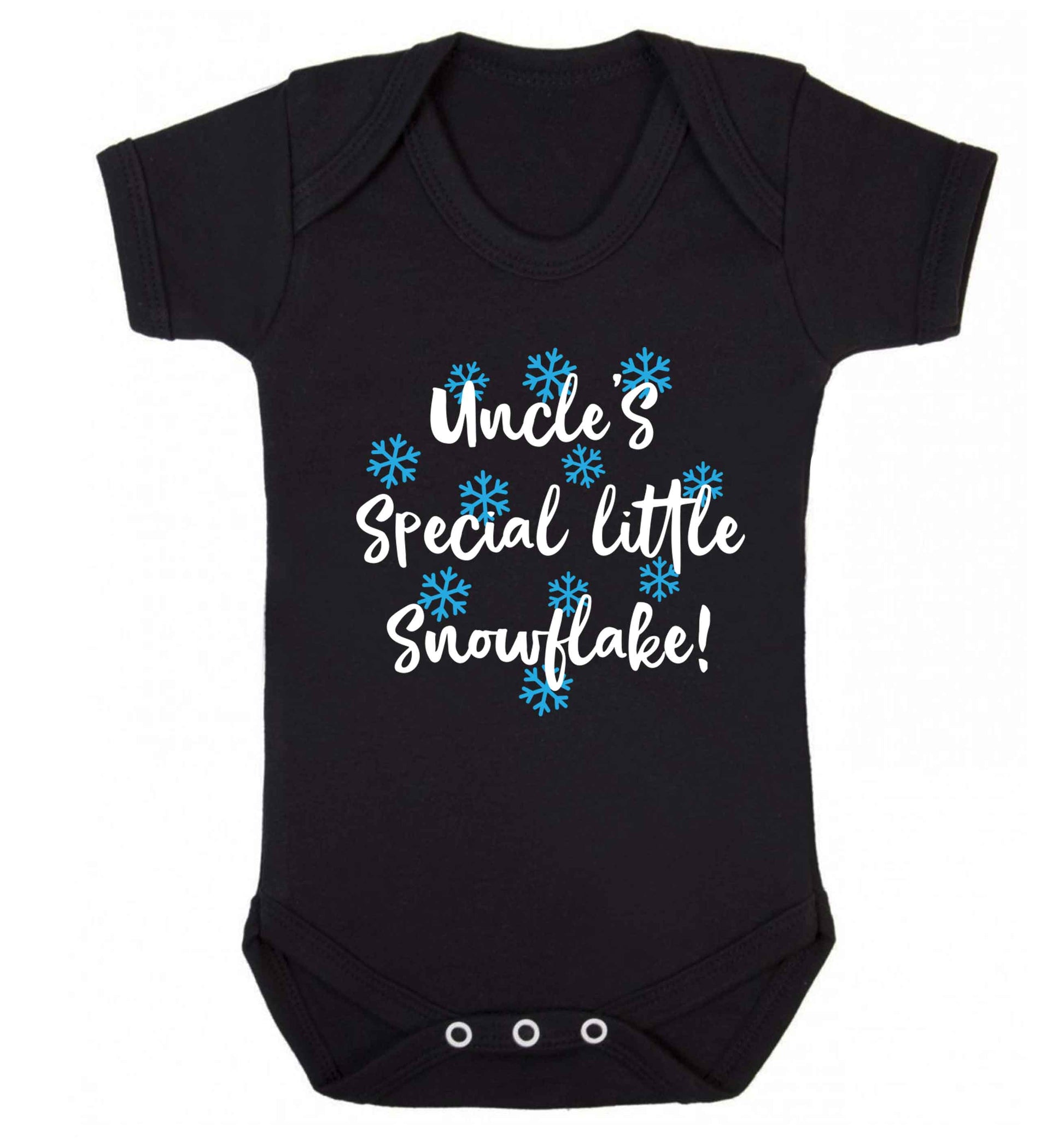 Uncle's special little snowflake Baby Vest black 18-24 months