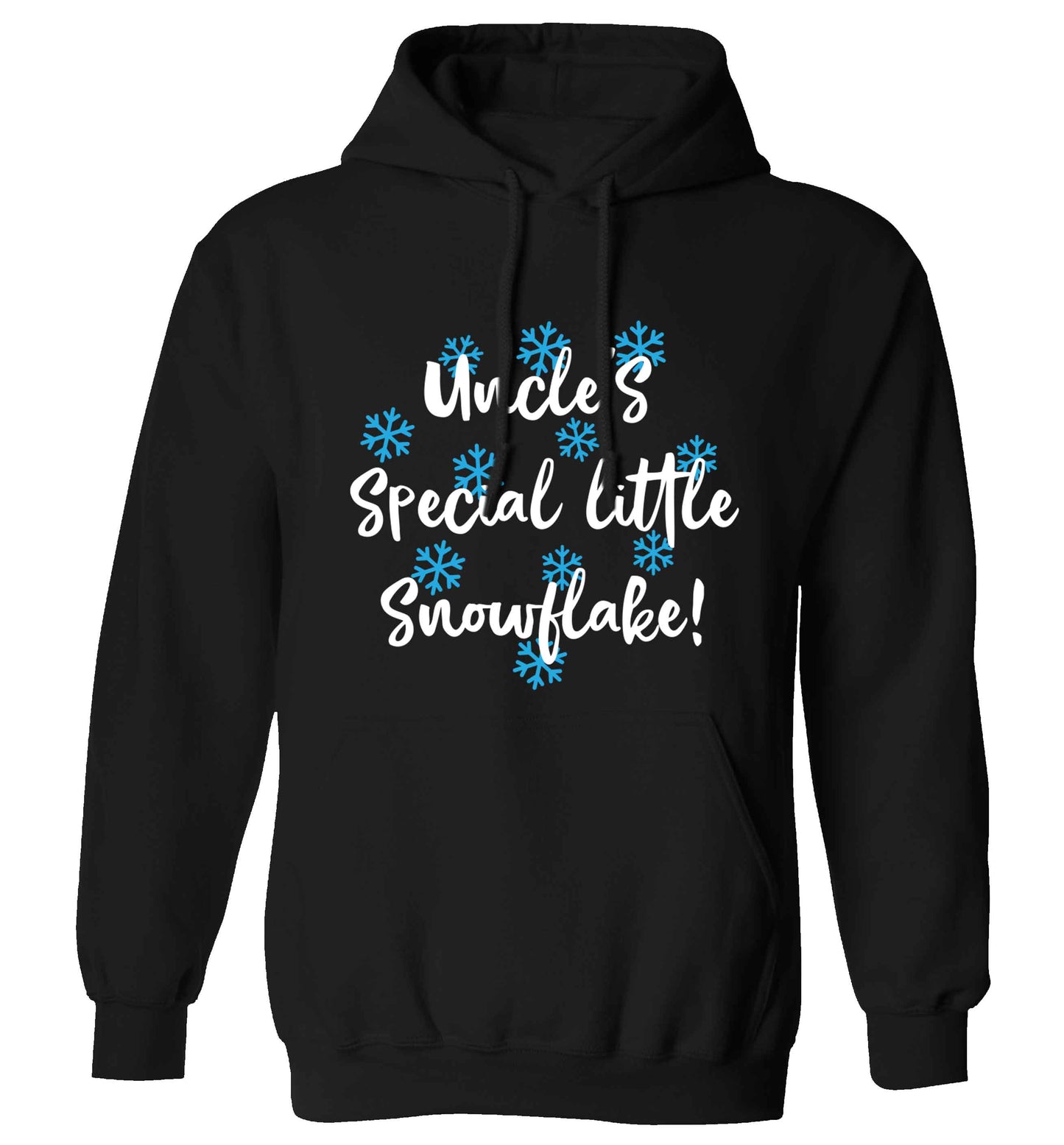 Uncle's special little snowflake adults unisex black hoodie 2XL